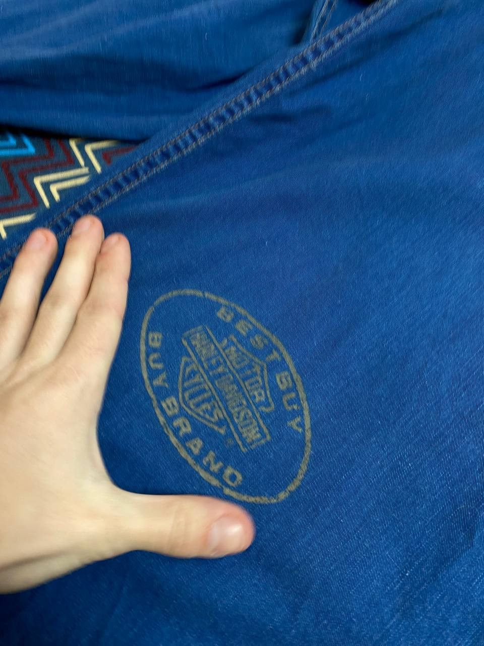 Harley Davidson × Vintage Japan JEANING GARAGE Cowboy Style Denim Shirt Size US XL / EU 56 / 4 - 14 Thumbnail
