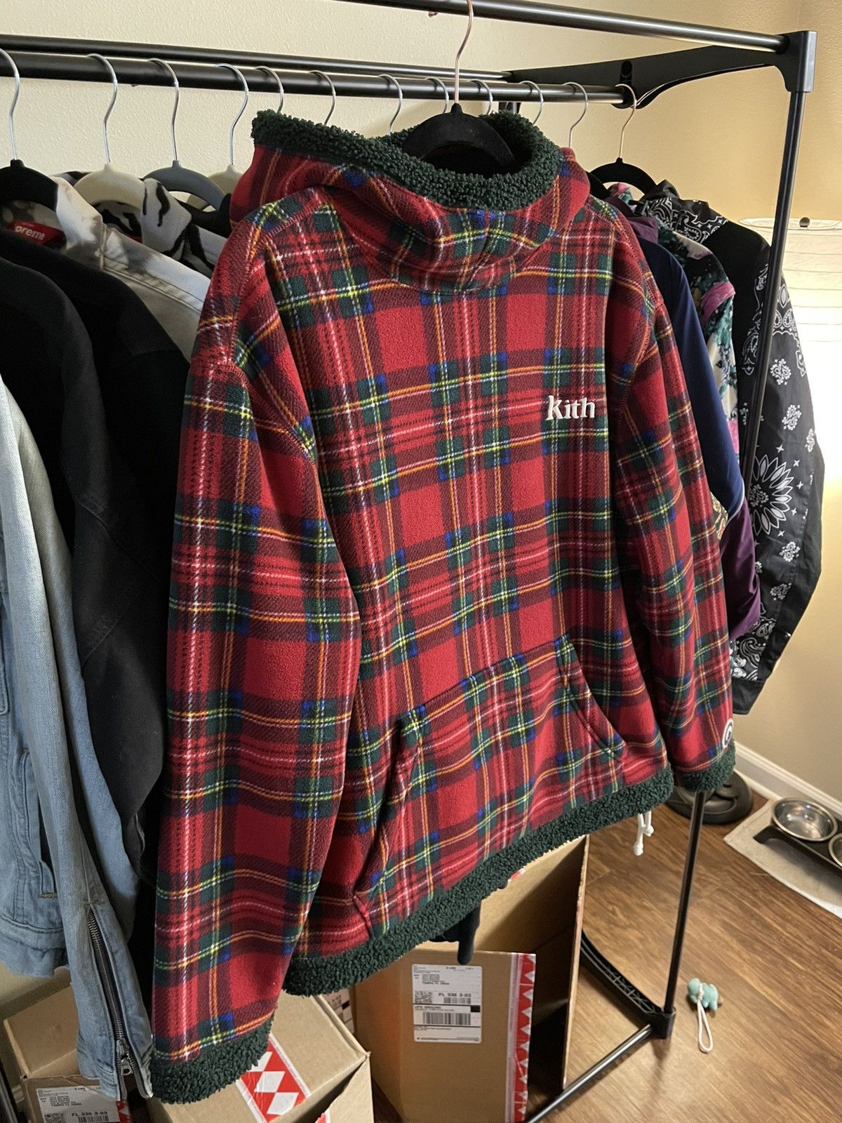 Kith Adrian Sherpa Hoodie - Tartan Size US M / EU 48-50 / 2 - 2 Thumbnail