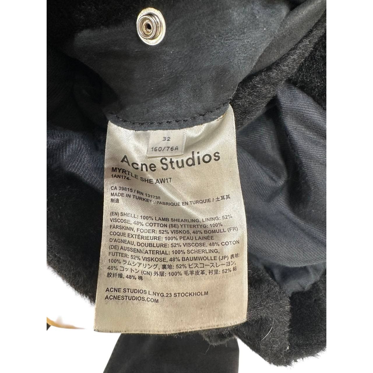 Acne Studios Acne Studios Shearling Leather Biker Jacket - Size 32 (XXS) Size XXS / US 00 / IT 34 - 3 Thumbnail