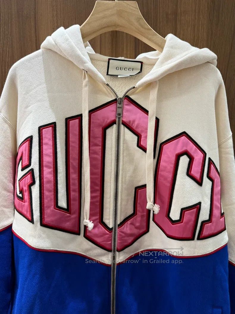 Gucci Gucci Large logo colour-blocked hooded zipper sweatshirt j Size US M / EU 48-50 / 2 - 3 Thumbnail