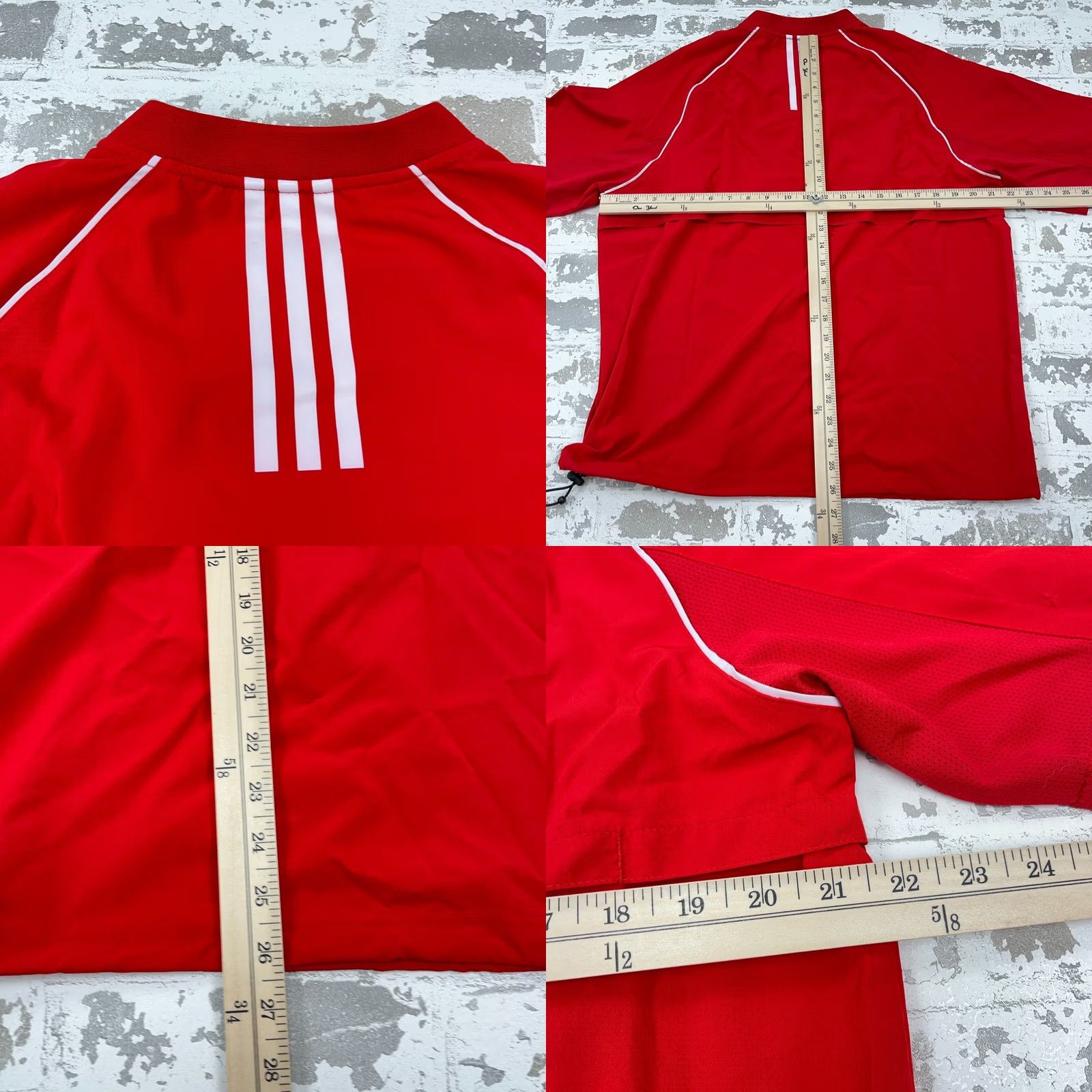 Adidas Adidas Jacket Men Small Red White Pullover Windbreaker Short Sleeve Windshirt Size US S / EU 44-46 / 1 - 8 Thumbnail