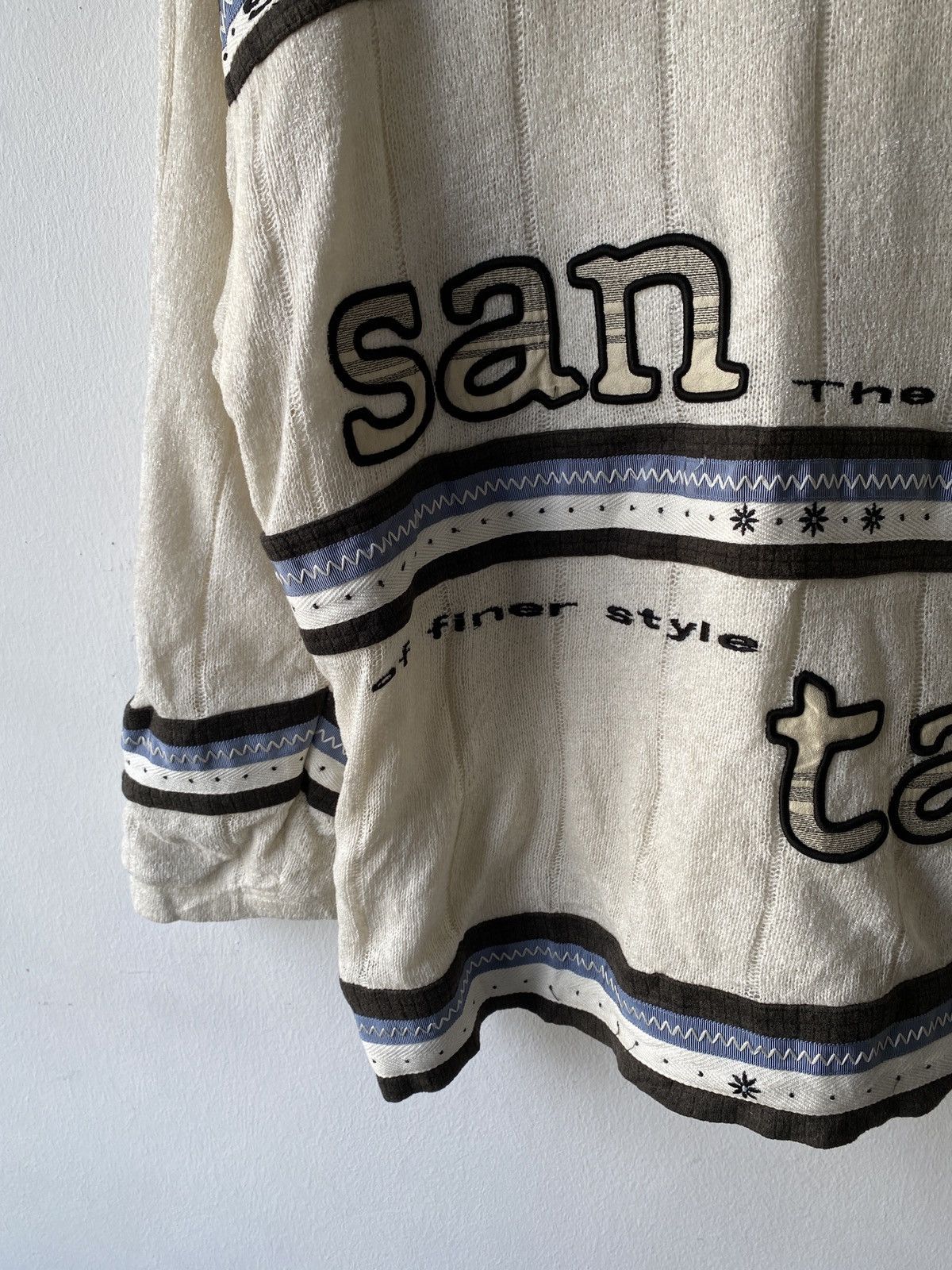 Japanese Brand × Vintage Vintage 90s Santafe Knit Design Zipper Hoodie Size US L / EU 52-54 / 3 - 12 Thumbnail
