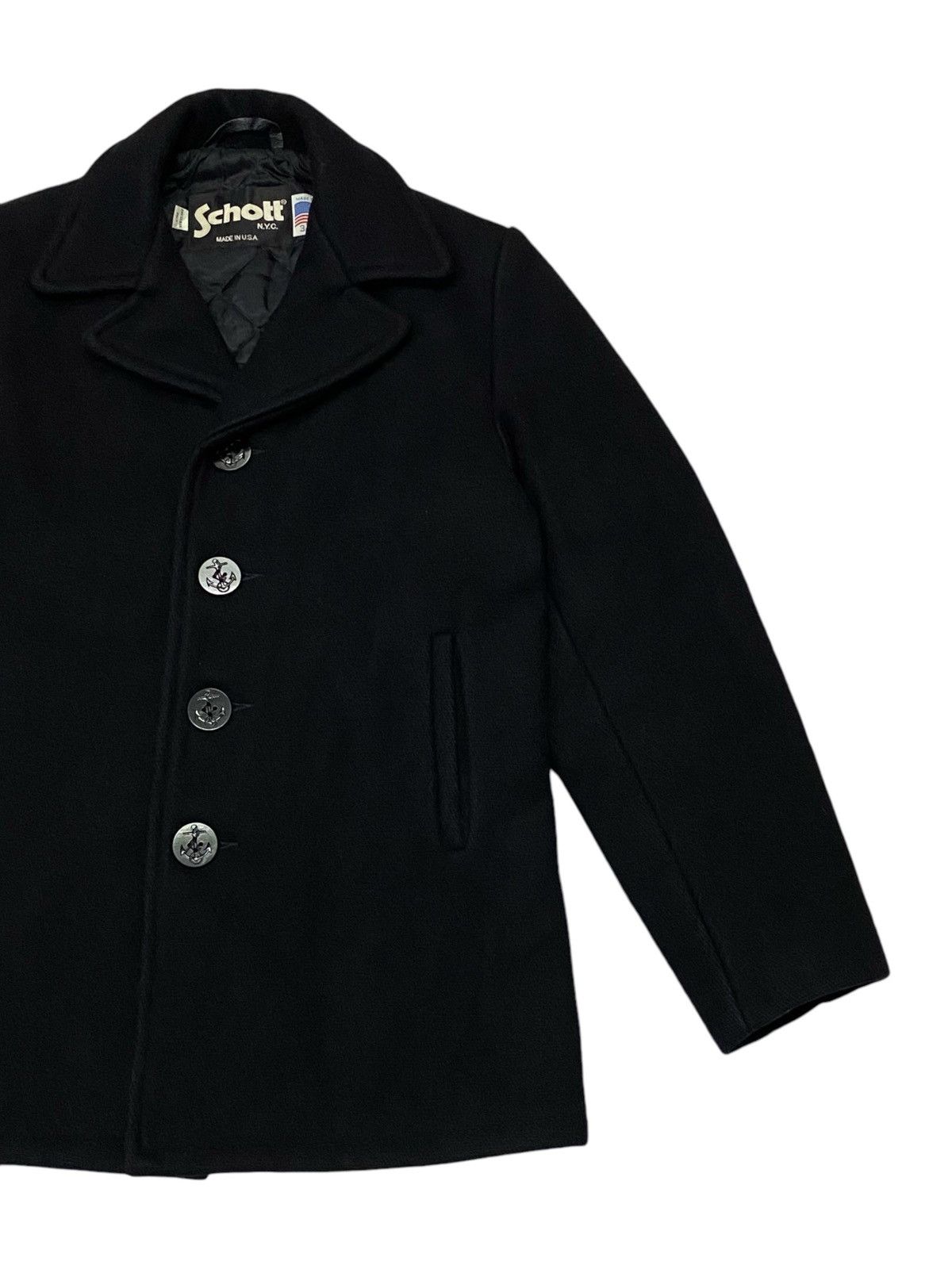 Schott × Vintage Vintage Schott USN WW2 Wool Peacoat Jacket m Size US M / EU 48-50 / 2 - 10 Thumbnail