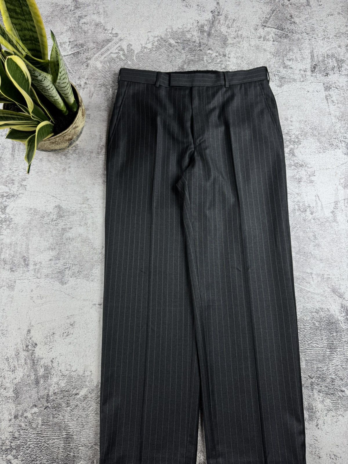 Chester Barrie Chester Barrie Striped Wool 38/96 cm Size Classic Blazer Jacket Trousers Suit Size 38S - 17 Thumbnail