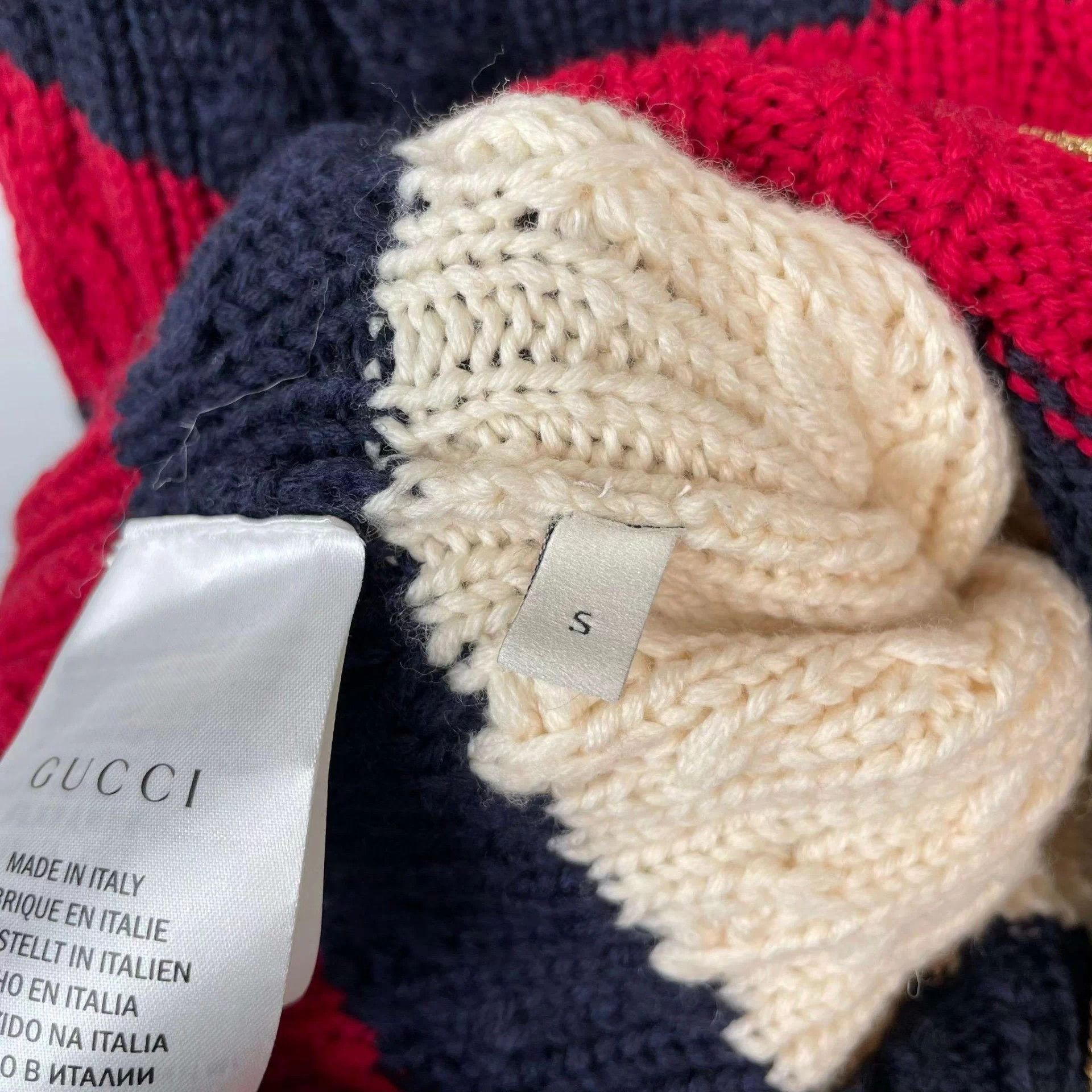 Gucci Gucci red white colorblock knit sweater Size S / US 4 / IT 40 - 5 Thumbnail