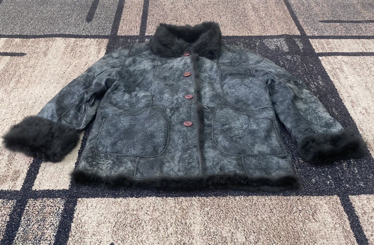 If Six Was Nine × Japanese Brand × Le Grande Bleu (L.G.B.) Japan Oricraf Rabbit Fur leather jacket Size US L / EU 52-54 / 3 - 6 Thumbnail