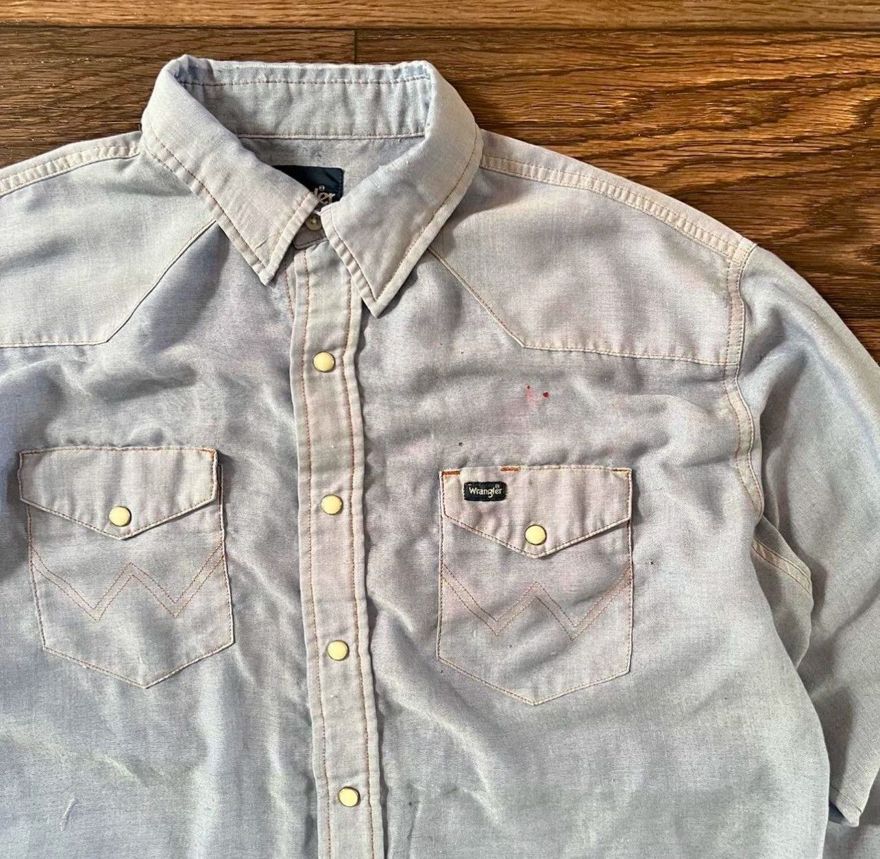 Wrangler Extremely sun faded and worn Wrangler western cowboy button Size US XXL / EU 58 / 5 - 2 Thumbnail