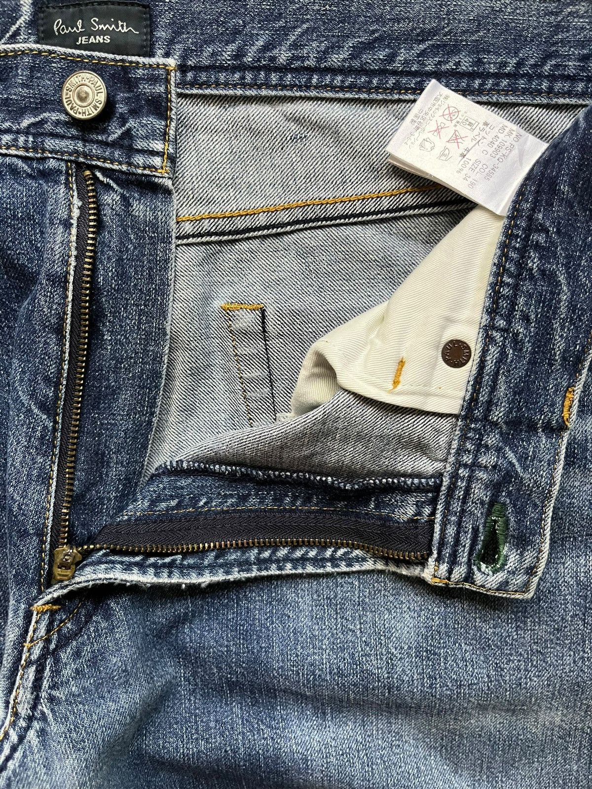 Designer × Paul Smith Vintage Paul Smith UK Blue Wash Baggy Style Jeans Size US 34 / EU 50 - 9 Thumbnail