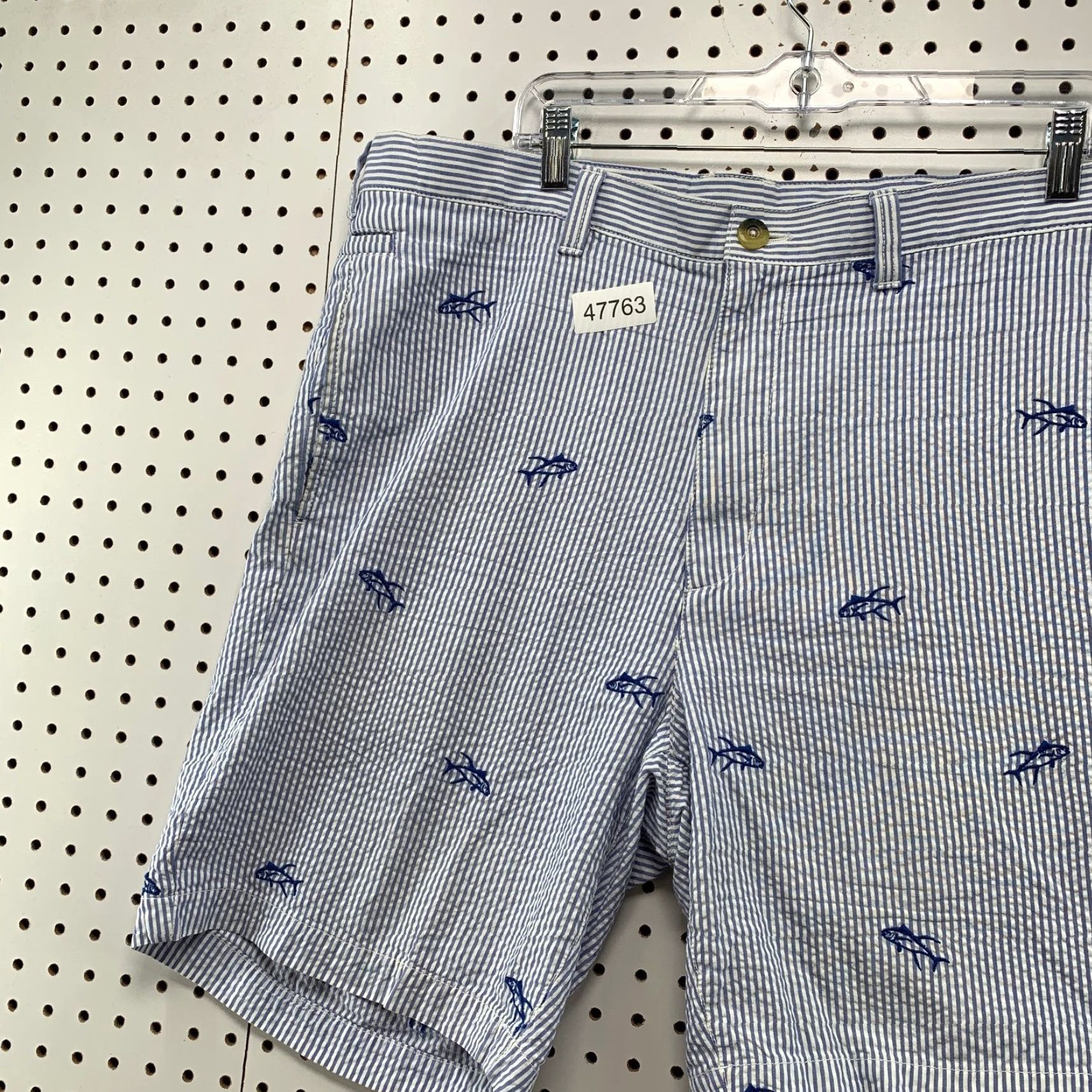 Vintage Hook & Tackle Shorts Mens 38 Blue Striped Bermuda Preppy Casual Shorts Size US 38 / EU 54 - 7 Thumbnail