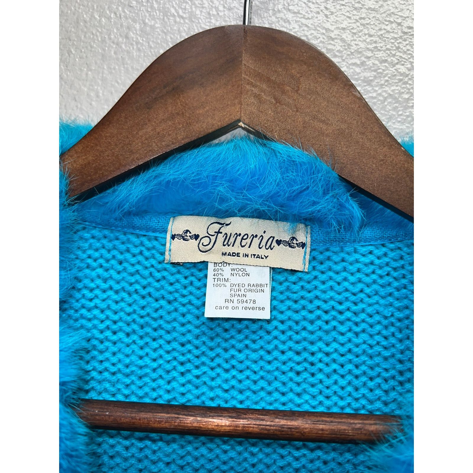 Vintage Womens Vintage Fureria Top Dyed Rabbit Trim Wool Nylon M Size M / US 6-8 / IT 42-44 - 6 Thumbnail