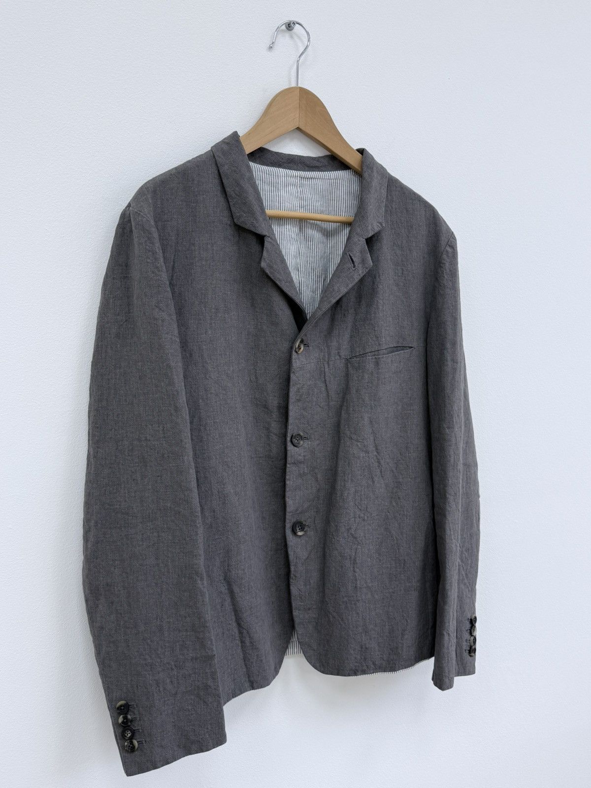 Forme D'Expression Forme Dexpression Gray Linen Jacket + Pants Suit Size 38R - 3 Thumbnail