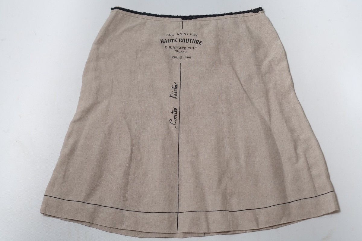 Moschino moschino cheap and chic vintage linen skirt Size 30" / US 8 / IT 44 - 7 Thumbnail