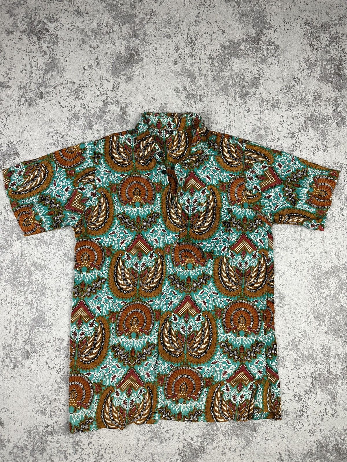 Vintage Indonesian Batik Shirt Vintage Tribal Pattern Size US S / EU 44-46 / 1 - 1 Thumbnail
