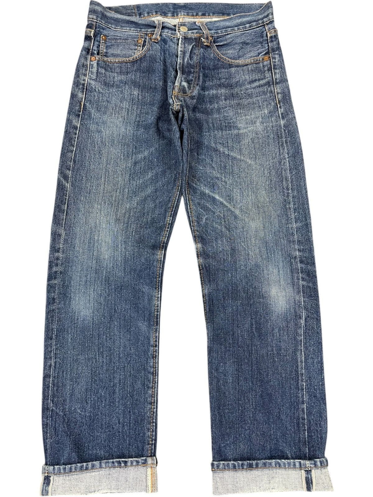 CAT'S PAW Vintage Cat’s Paw Union Made Raw Denim Selvedge Jeans Size US 31 - 1 Thumbnail