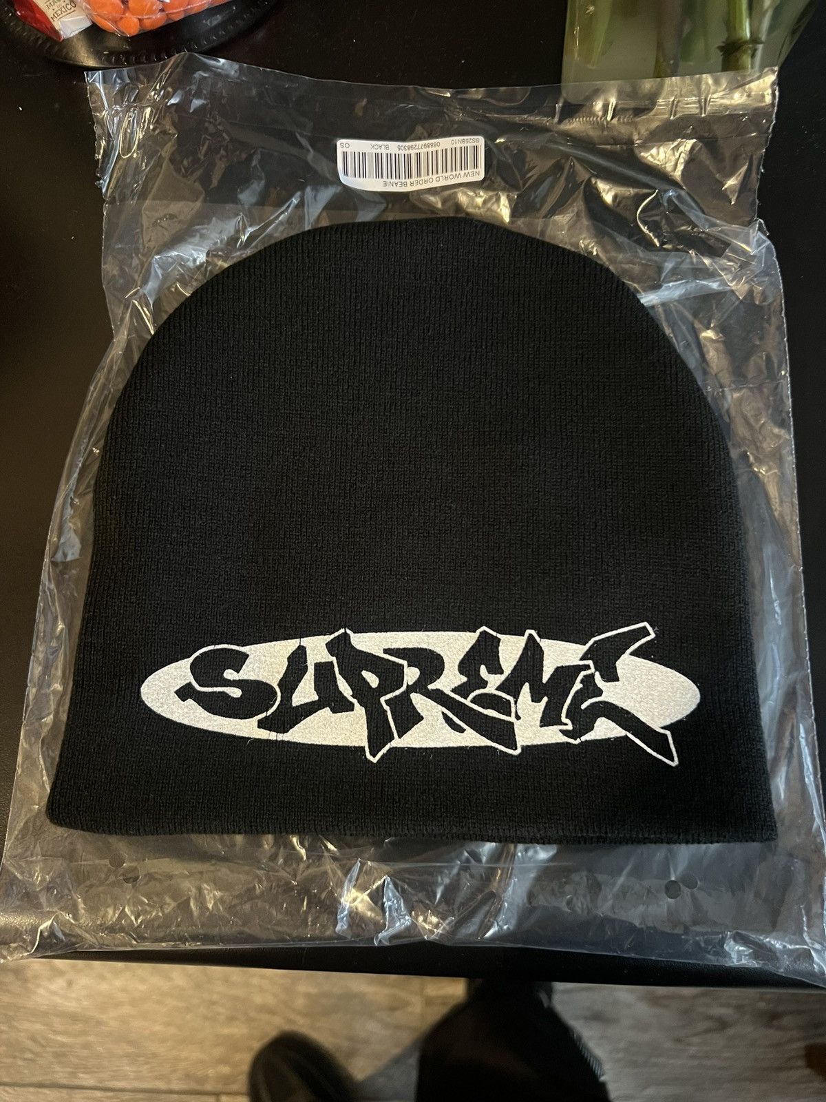 Supreme Supreme New World Order Beanie Black | Grailed