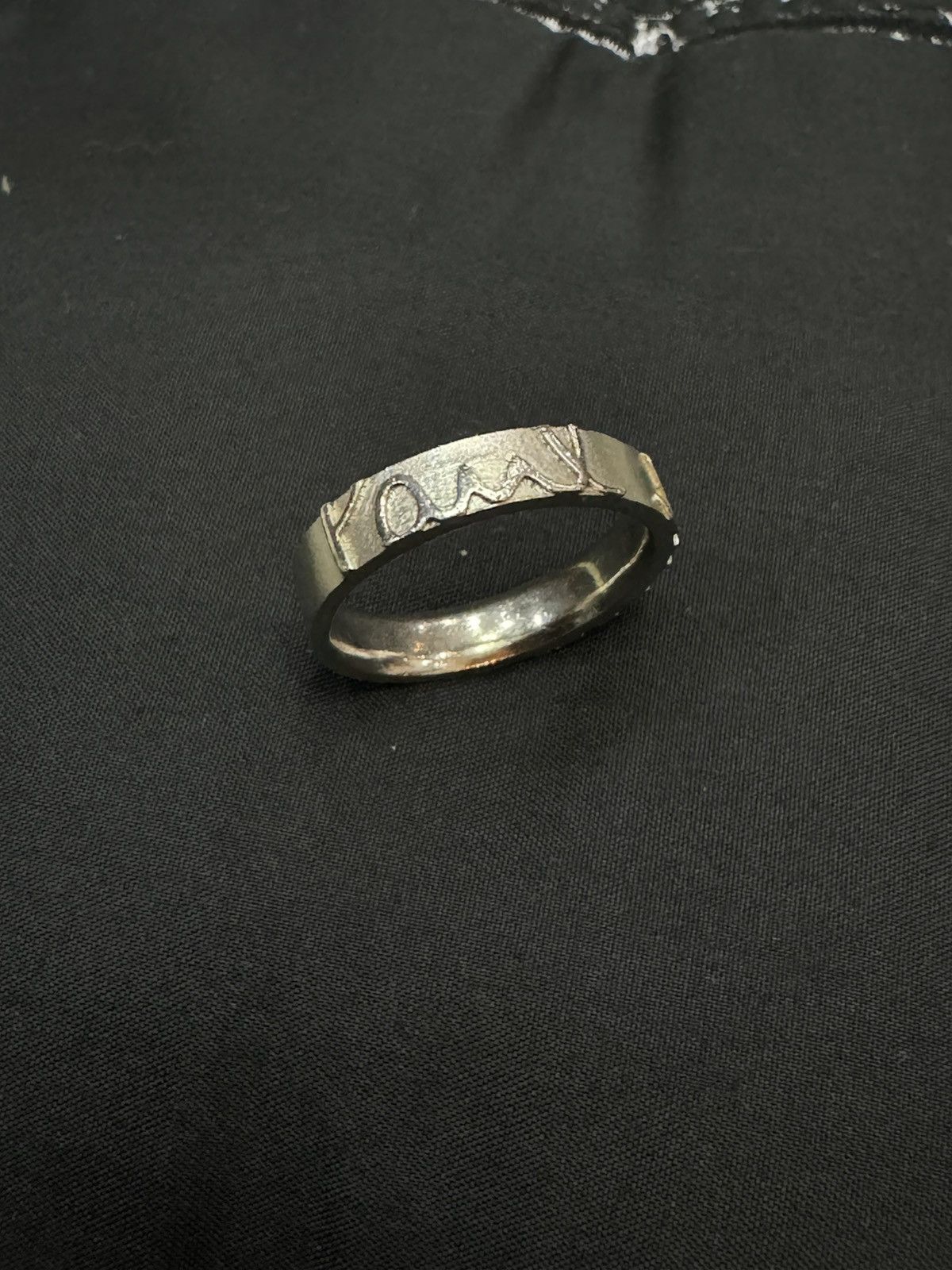 Paul Smith ENGRAVED PAUL SMITH SILVER RING SIZE 9.5 Size ONE SIZE - 1 Thumbnail