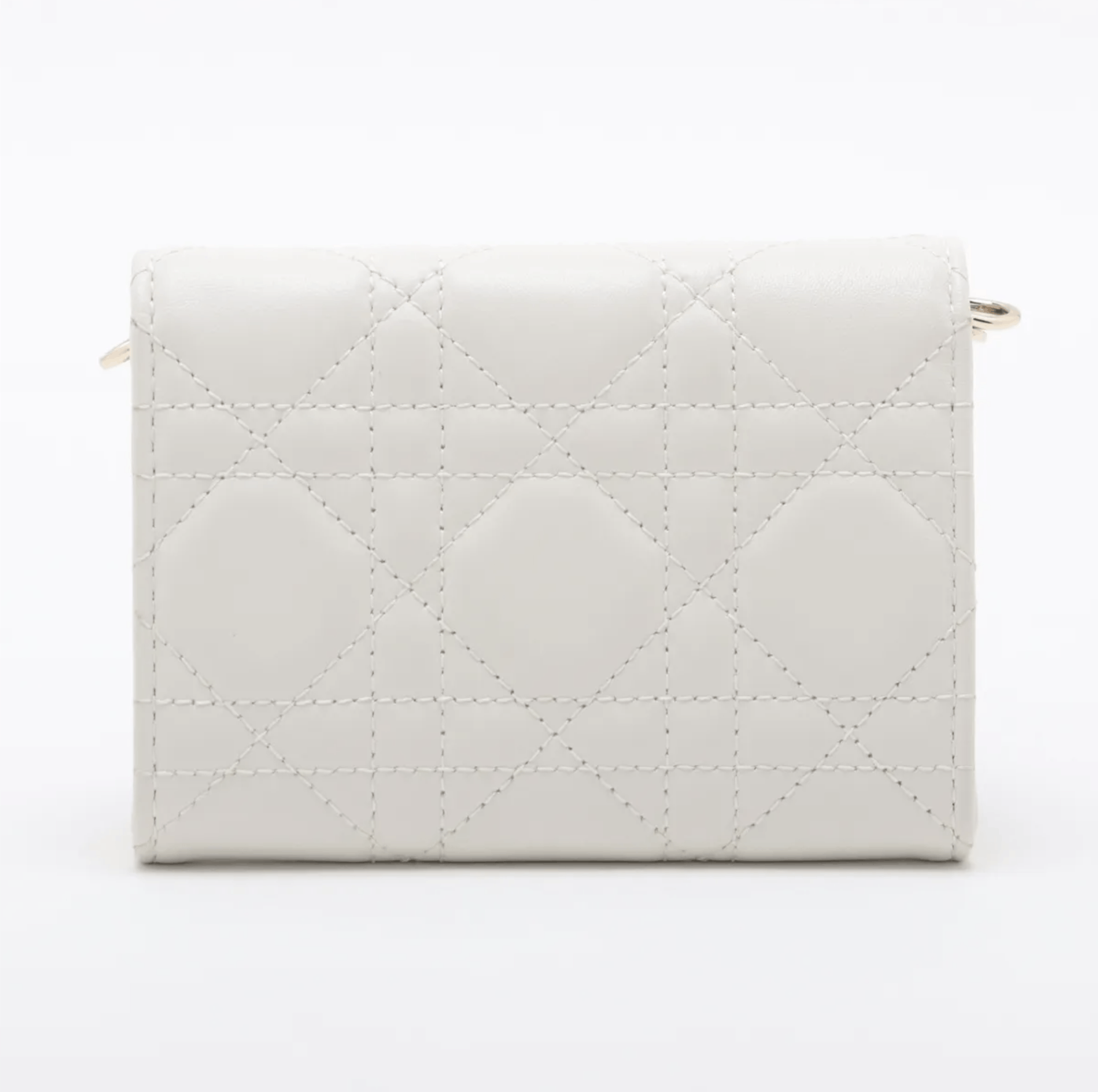 Dior Dior Leather Chain Shoulder Wallet Off-White Size ONE SIZE - 3 Thumbnail