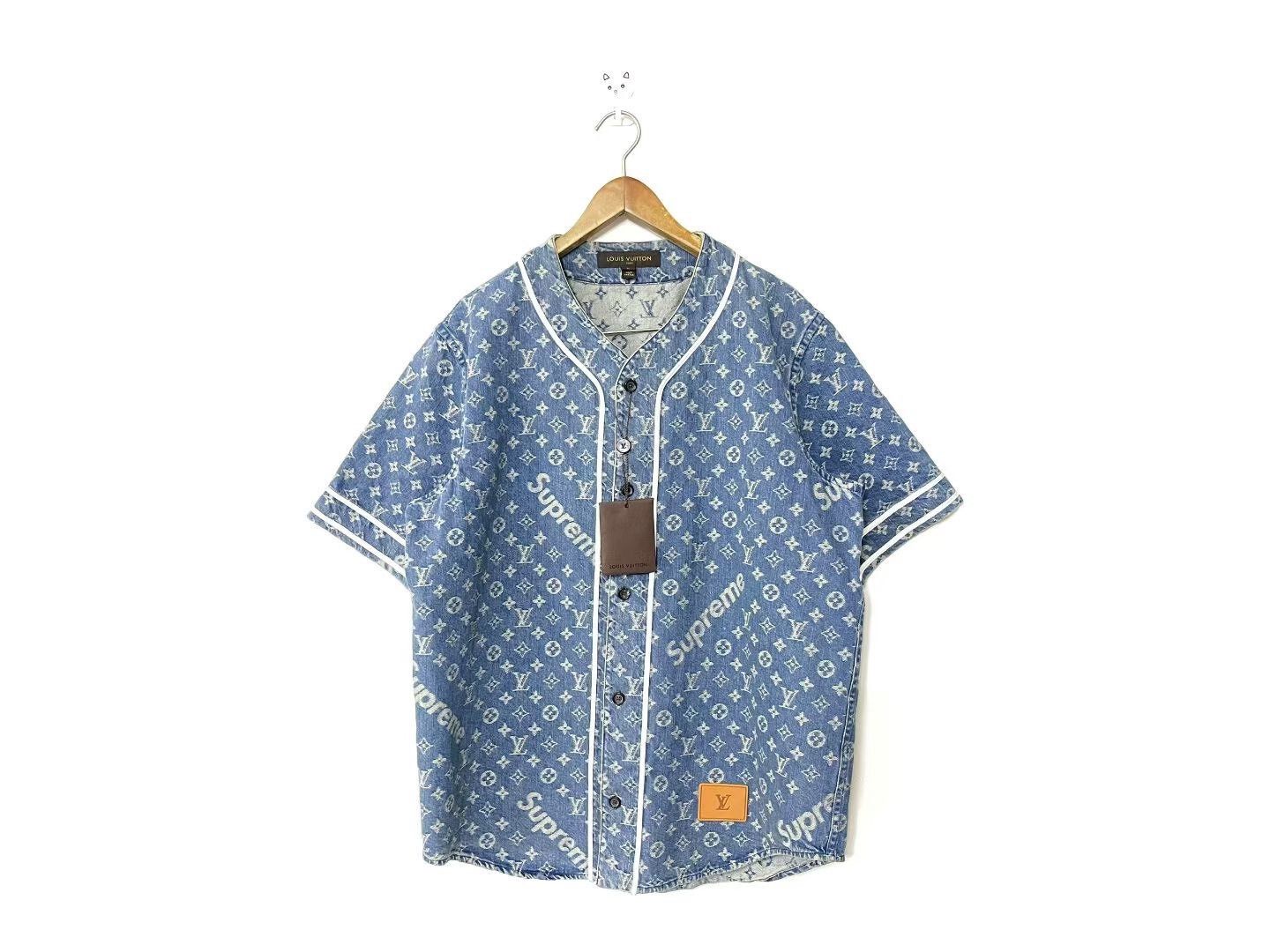 Louis Vuitton Louis Vuitton x Supreme Denim Baseball Jacket Size US L / EU 52-54 / 3 - 1 Thumbnail