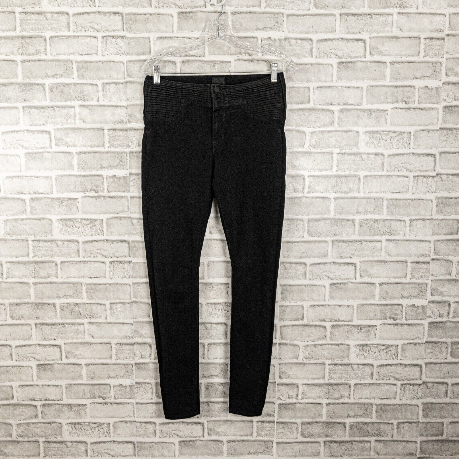 Rta RtA Black Skinny Stretch Denim Jeans ribbed waist Size 27 Size 27" / US 4 / IT 40 - 6 Thumbnail