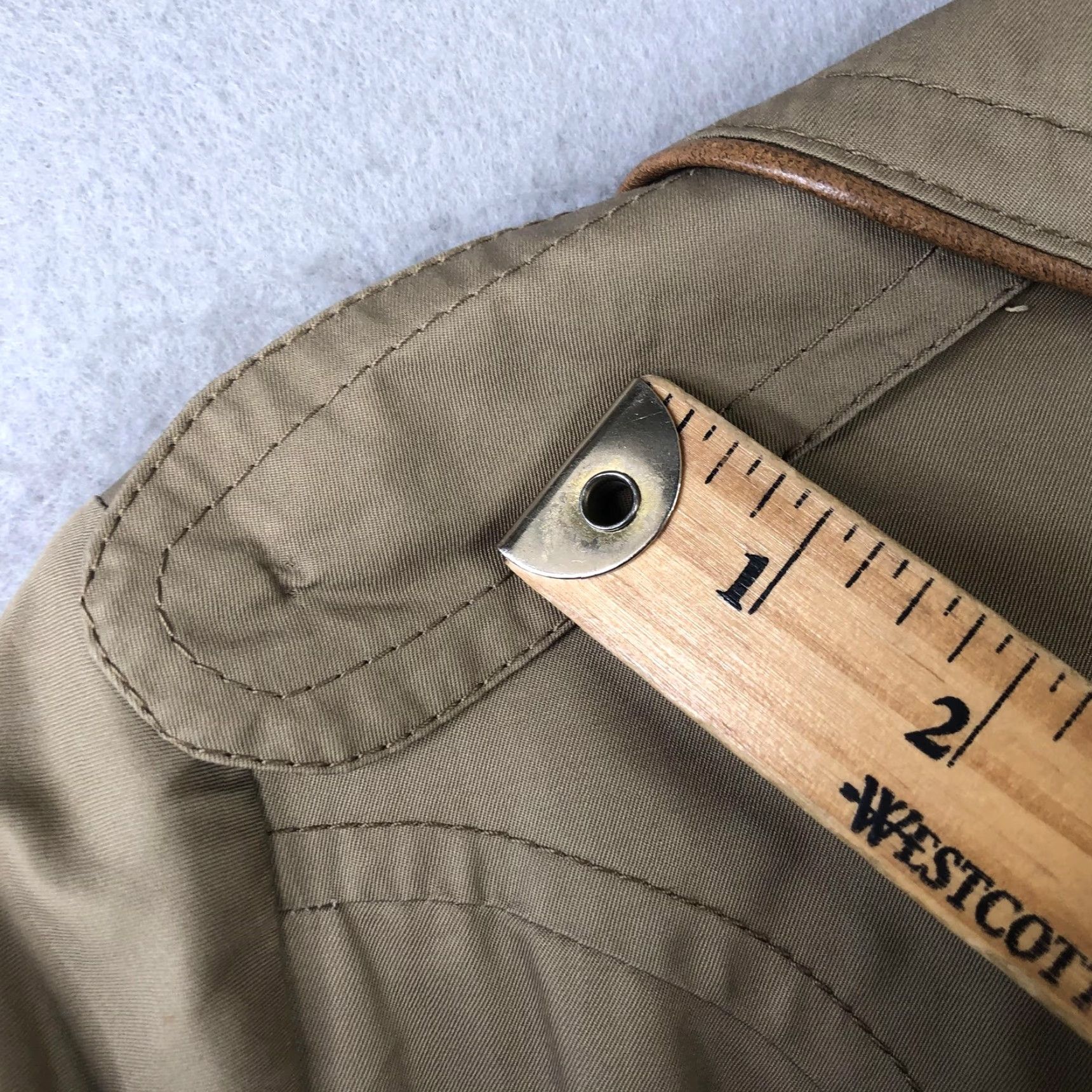 Doublet VINTAGE Trench Coat Womens 16 Tan Long Belted Double Breasted Pockets 70s Size XXL / US 16-18 / IT 52-54 - 7 Thumbnail