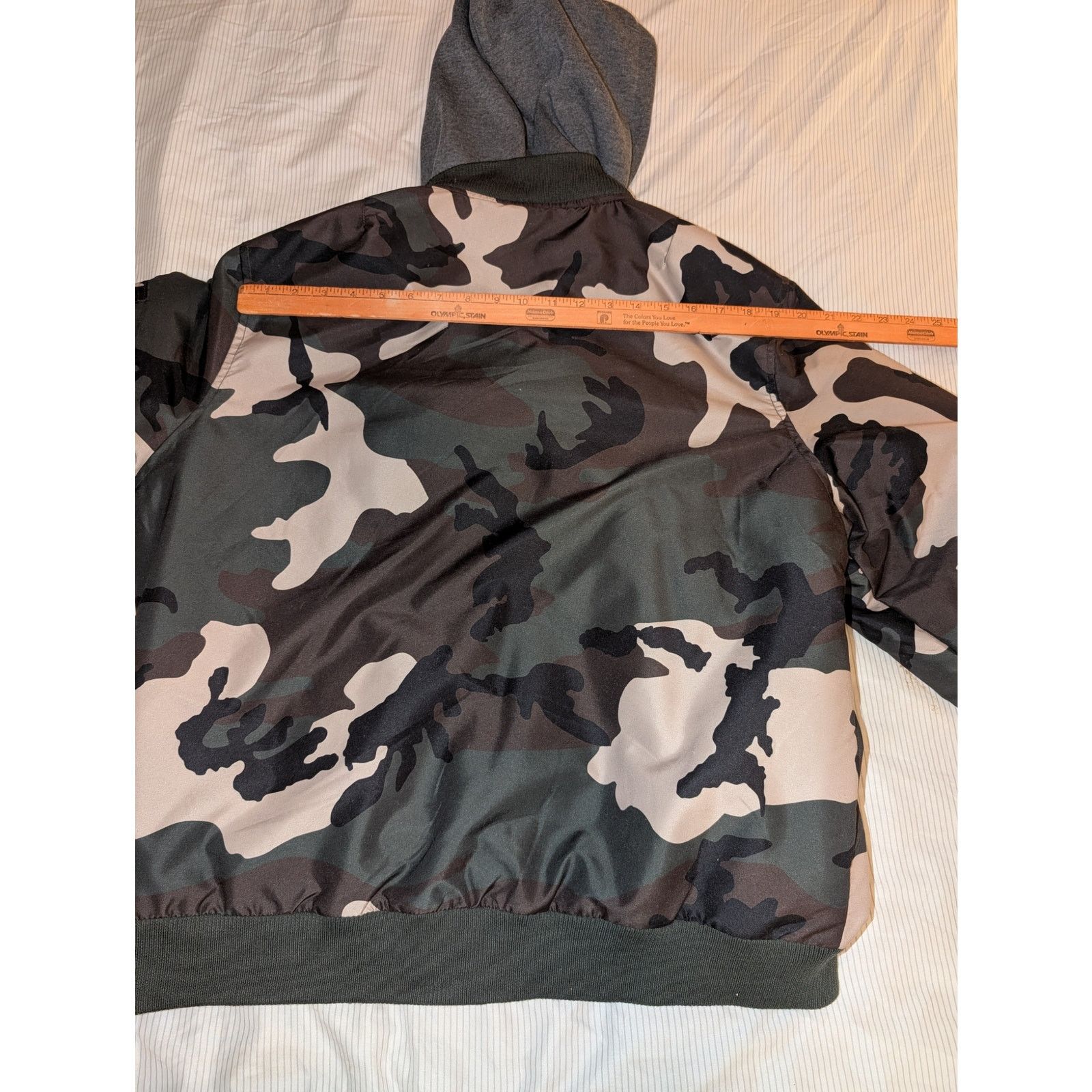 Ring Of Fire Ring of Fire Camo Fleece Hooded Bomber Jacket Size Large Size US L / EU 52-54 / 3 - 3 Thumbnail