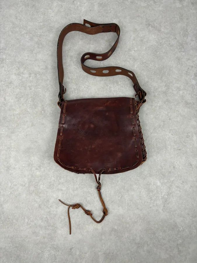 Dsquared2 2000s Dsquared2 Brown Leather Studded Crossbody Bag Size ONE SIZE - 5 Thumbnail