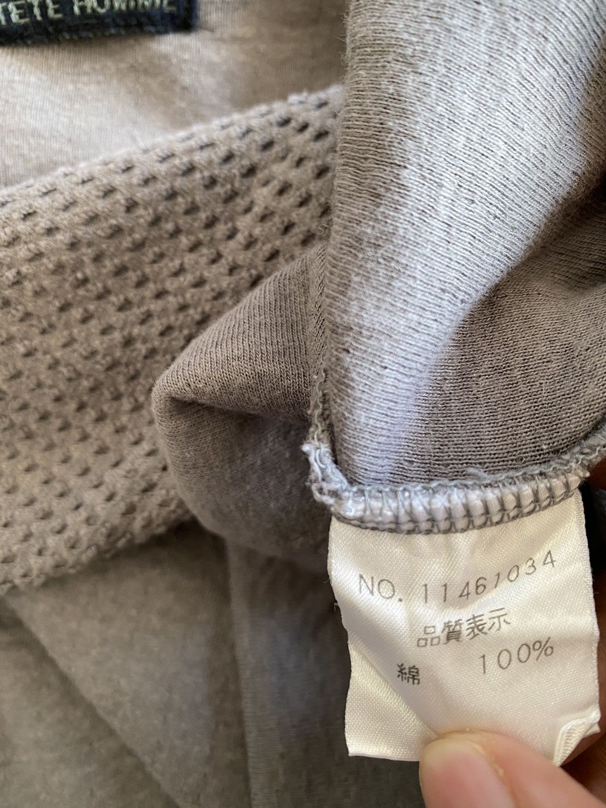 Issey Miyake × Japanese Brand × Tete Homme Vintage Tete Homme Half Zipper Waffle Knit Size L / US 10 / IT 46 - 9 Thumbnail