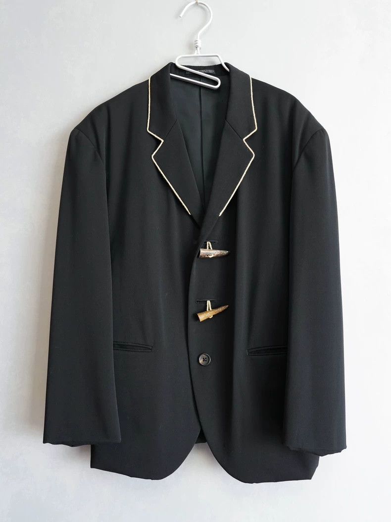 Yohji Yamamoto Yohji Yamamoto 87AW Buffalo Horn Show Jacket 2503-Nextarro Size US M / EU 48-50 / 2 - 1 Thumbnail
