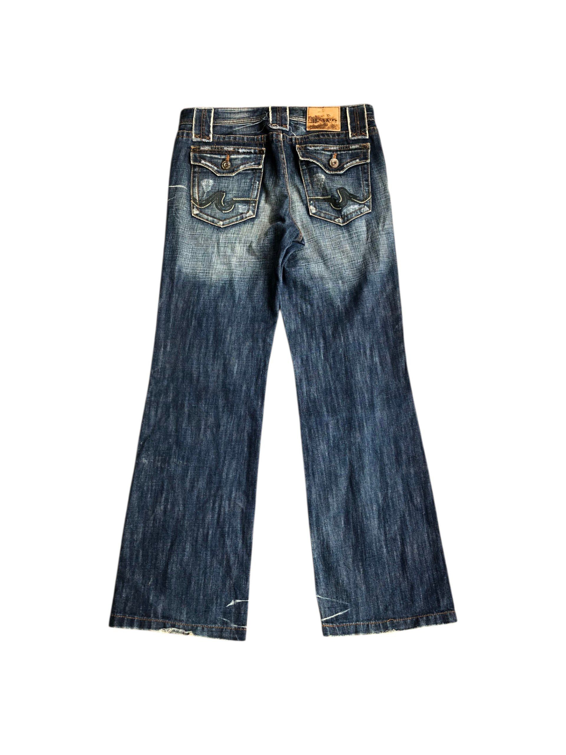 If Six Was Nine 2000s Baggy Fading Jeans Vkei style Y2k Japanese Size US 34 / EU 50 - 2 Thumbnail