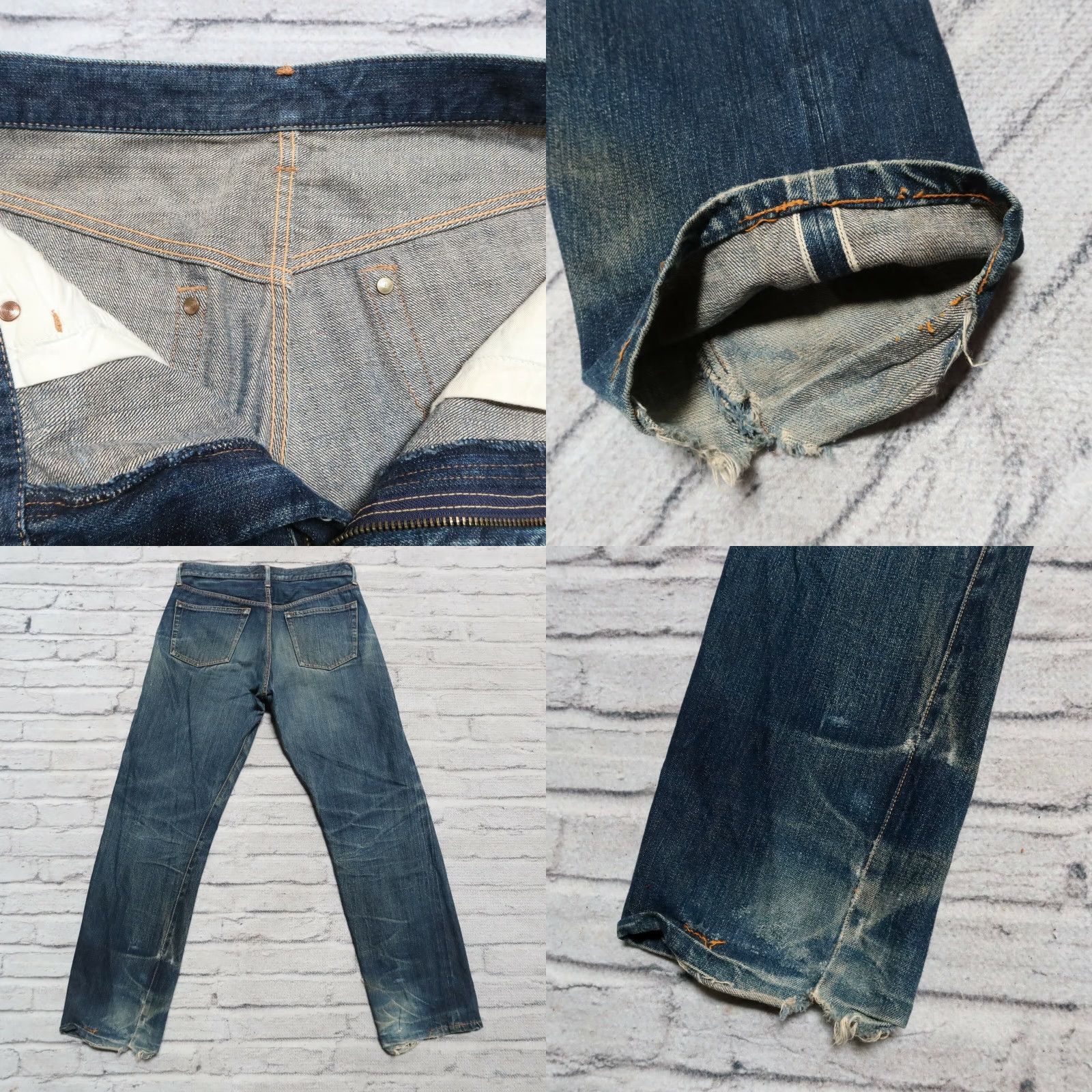 Comme des Garcons Girl VINTAGE Comme Des Garcons Homme Distressed Selvedge Denim Jeans Men 32x30 1/2 Dark Wash Denim 90s (if applicable) Distressed Womens? Size US 32 / EU 48 - 8 Thumbnail