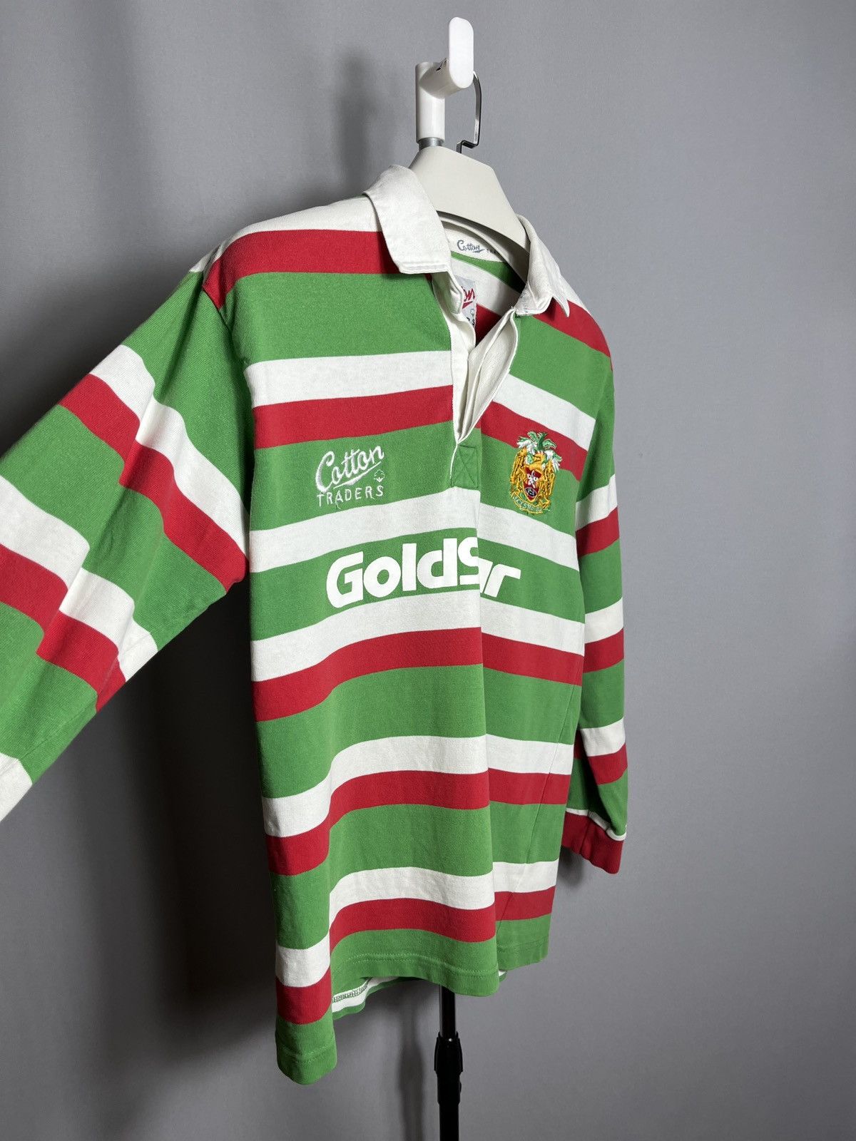 Cotton Traders LONG SLEEVE RUGBY UNION LEICESTER TIGERS 1996 1997 JERSEY Size US M / EU 48-50 / 2 - 3 Thumbnail