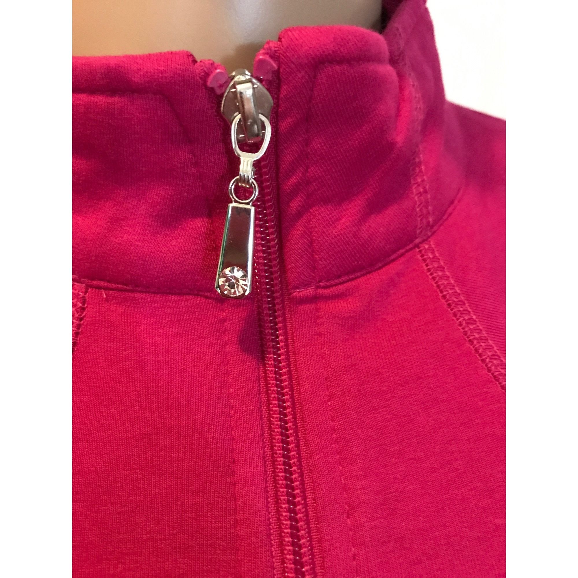Vintage Christine Alexander Medium PINK Bling Cotton Track Jacket Gy Size M / US 6-8 / IT 42-44 - 4 Thumbnail
