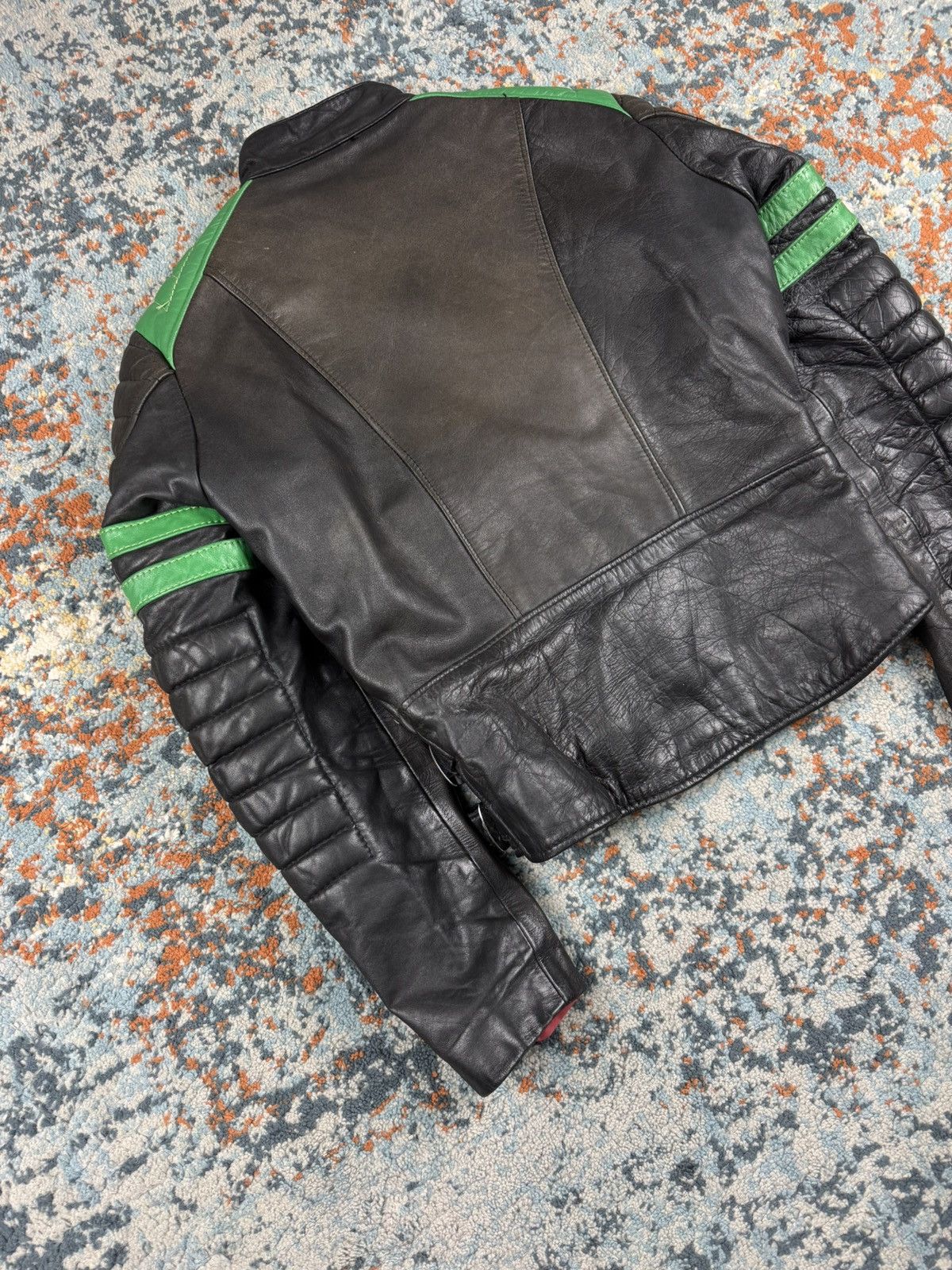 Vintage Vintage 90s Real Leather Racing ramones biker jacket cropped Size S / US 4 / IT 40 - 5 Thumbnail
