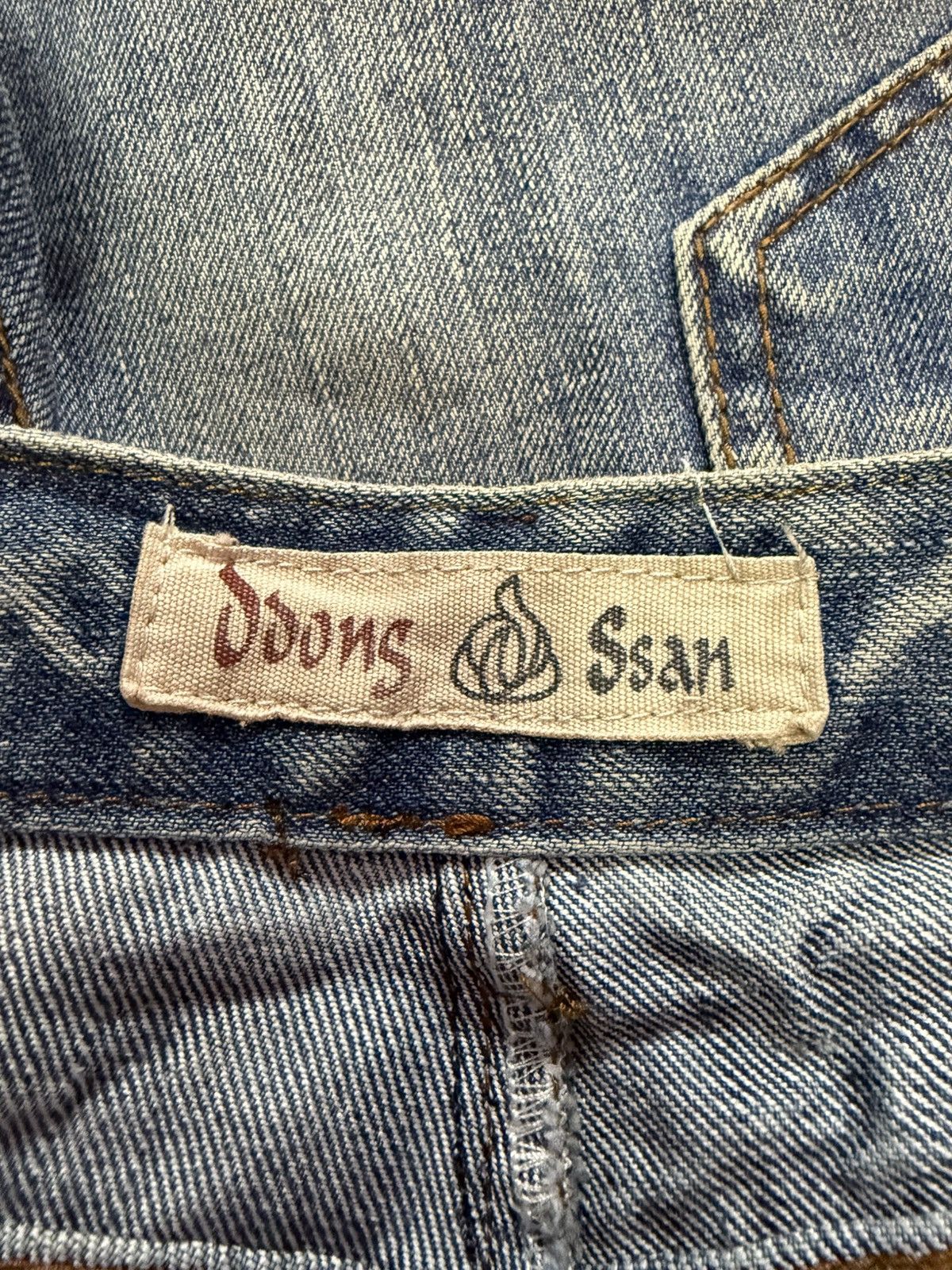 LOWBOX × Le Grande Bleu (L.G.B.) × Tete Homme Bbong San Japan Asymmetrical Cargo Pocket Flared Jeans Size US 30 / EU 46 - 21 Thumbnail