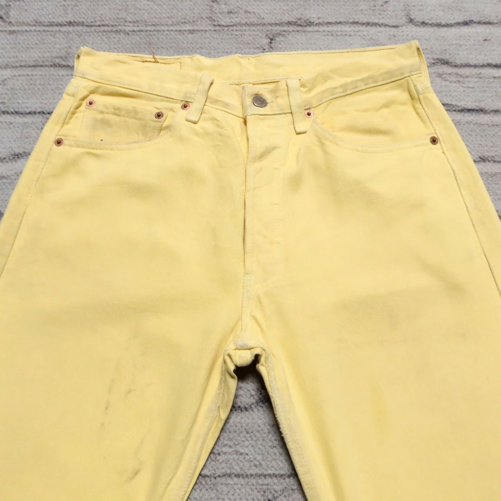 Levi's Vintage Levi's 501 Denim Jeans Made in USA Size 30 Yellow Mens Jeans Size US 30 / EU 46 - 2 Thumbnail