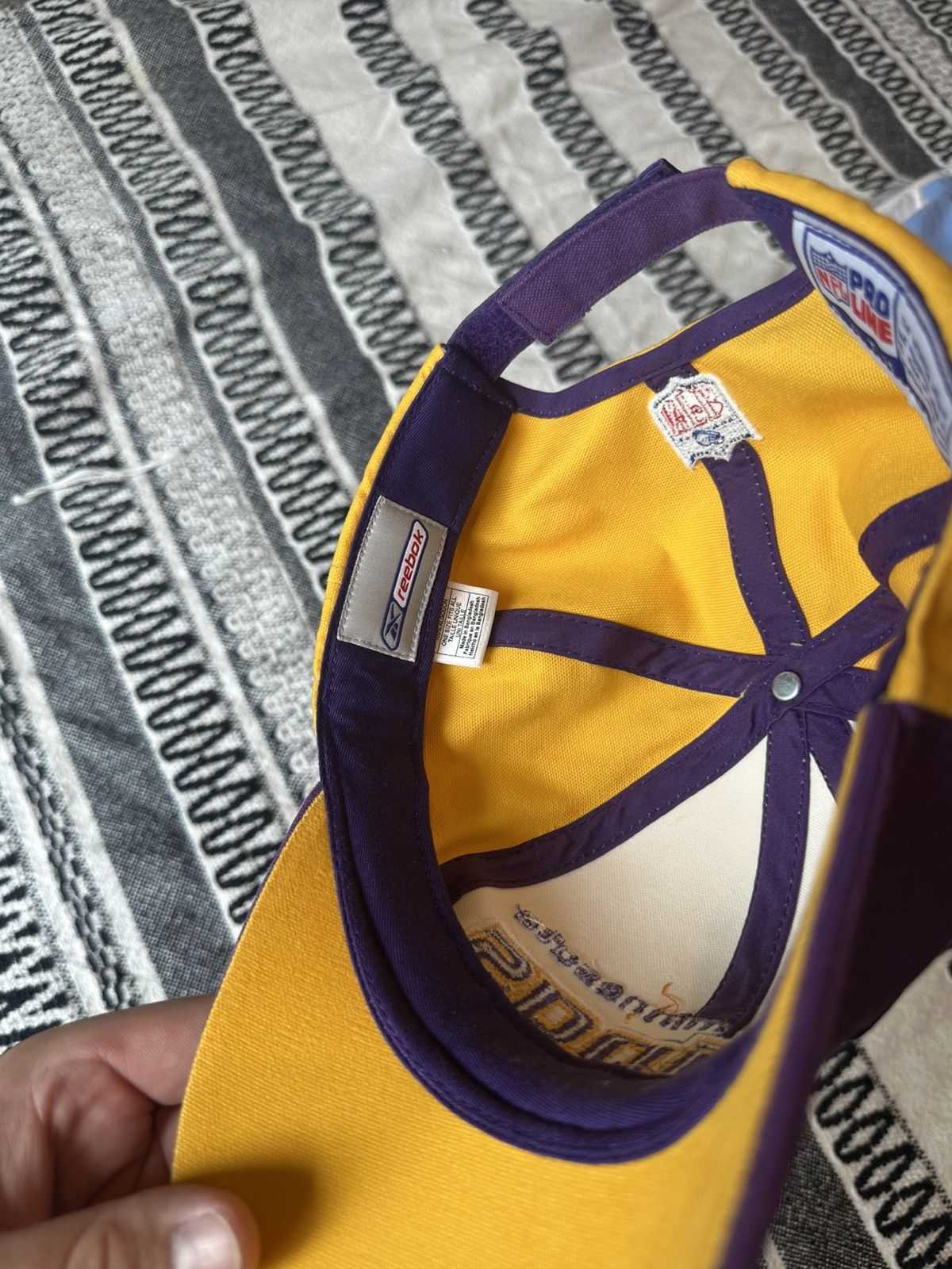 Reebok Minnesota Vikings NFL Pro Line Reebok Hat Purple Gold Size ONE SIZE - 6 Thumbnail