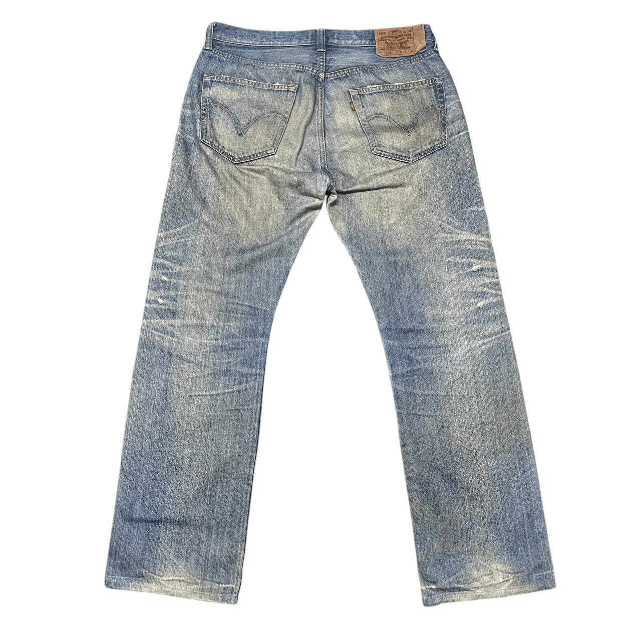 Levi's Vintage Levis 501 Distressed Denim Straight Leg Button Fly Size US 34 / EU 50 - 13 Thumbnail