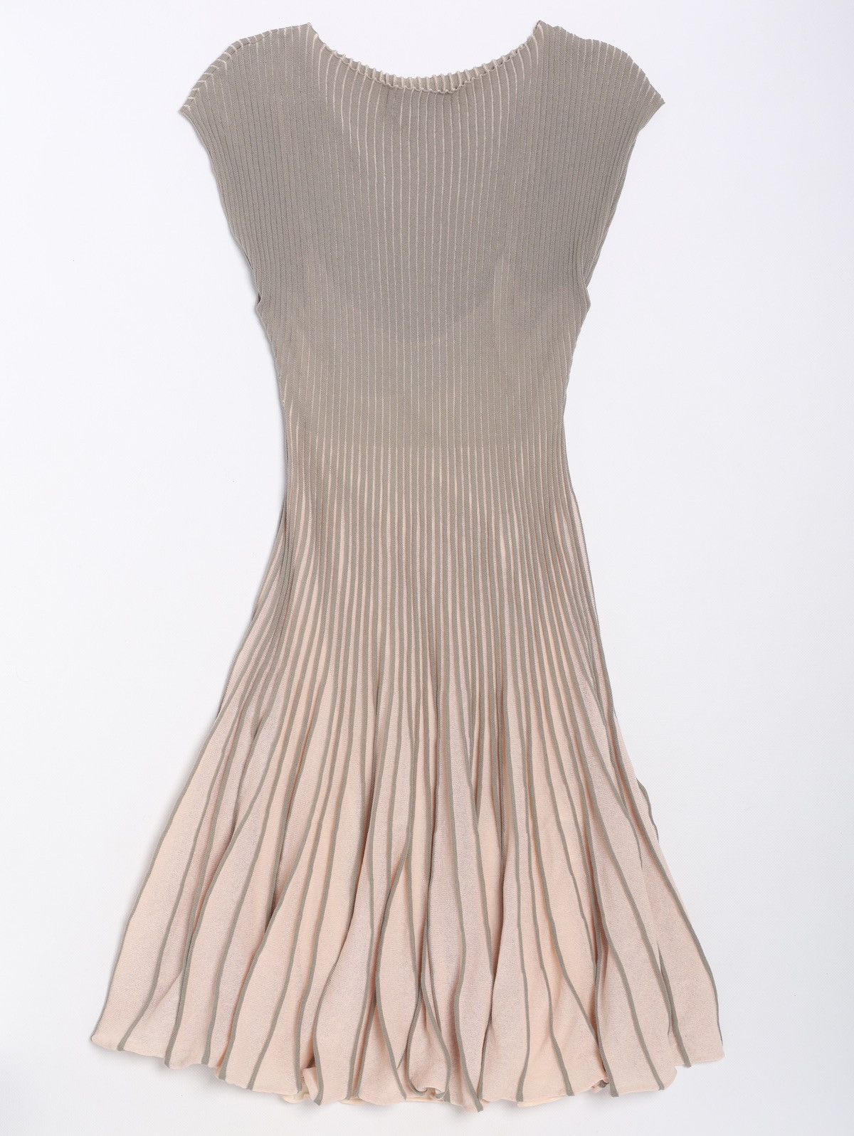 Emporio Armani Emporio Armani Pink Grey Pleated Dress Cotton Viscose Nylon Size M / US 6-8 / IT 42-44 - 1 Thumbnail