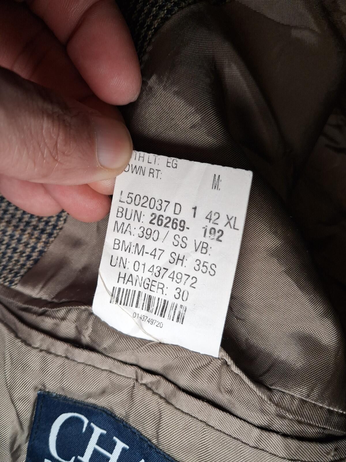 Polo Ralph Lauren Chaps Ralph Lauren Sport Coat 42XL Beige Houndstooth Silk Size 42L - 3 Thumbnail