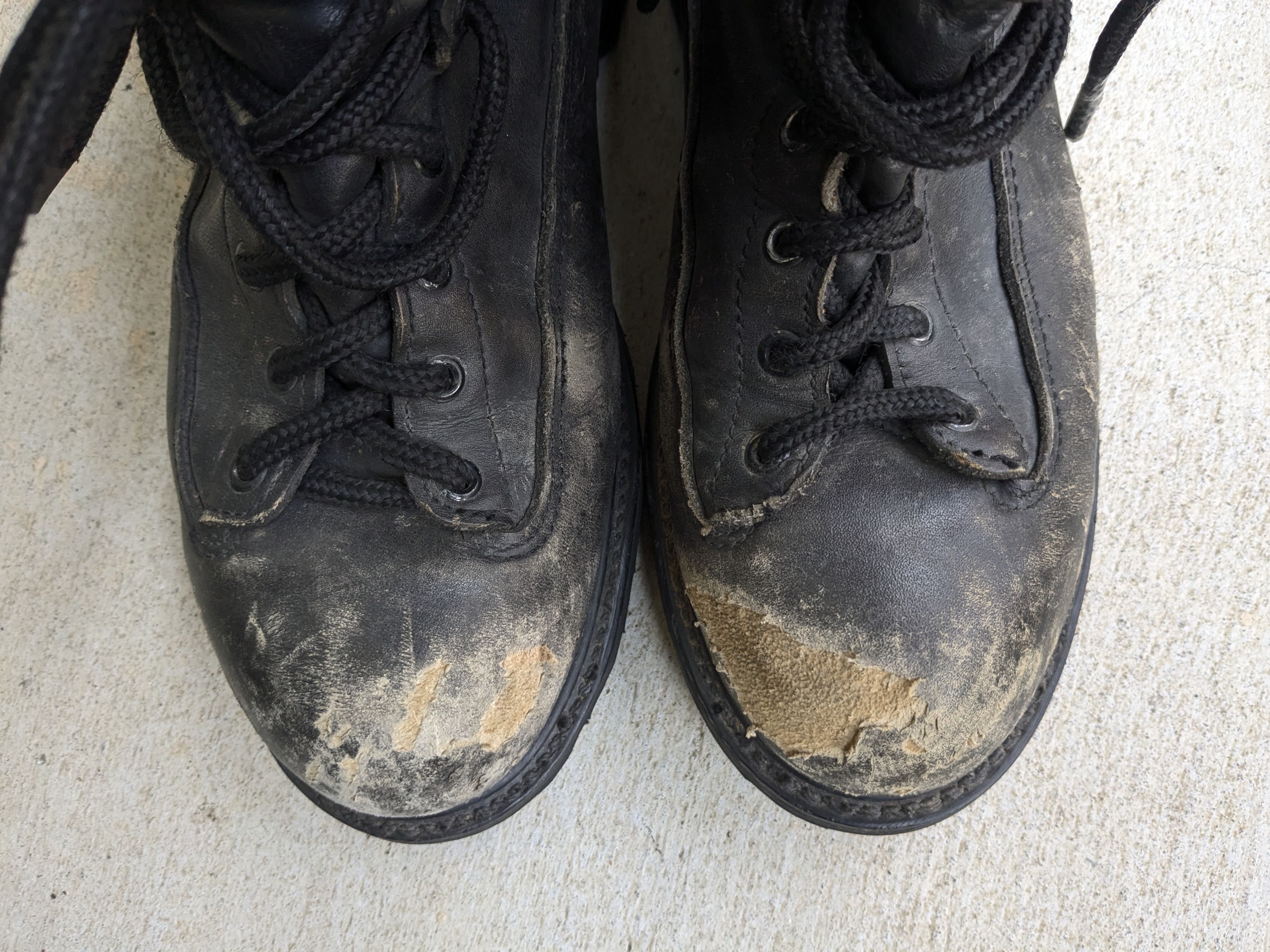 Genuine Leather × Vintage Vintage Boots Black Leather 10 Wide Work Rubber Combat Size US 10 / EU 43 - 5 Thumbnail