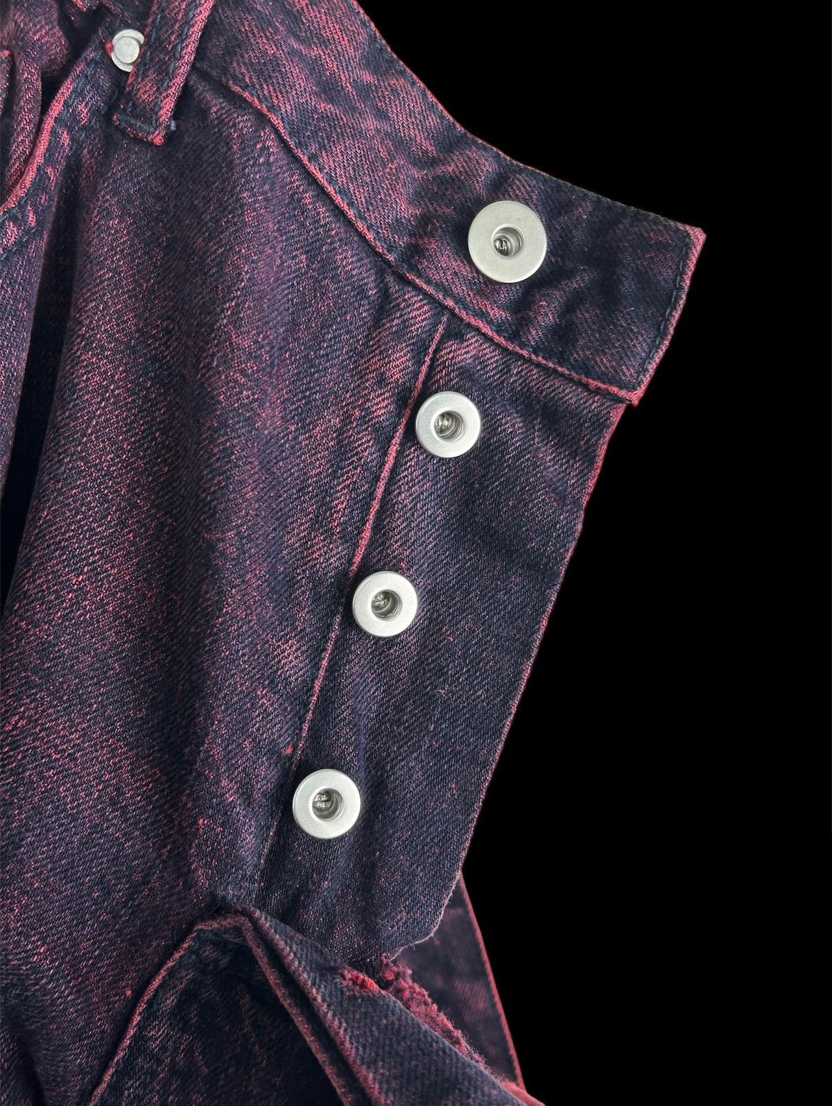 Balenciaga Super Rare Balenciaga 2012 Red Washed Denim Size US 29 - 5 Thumbnail