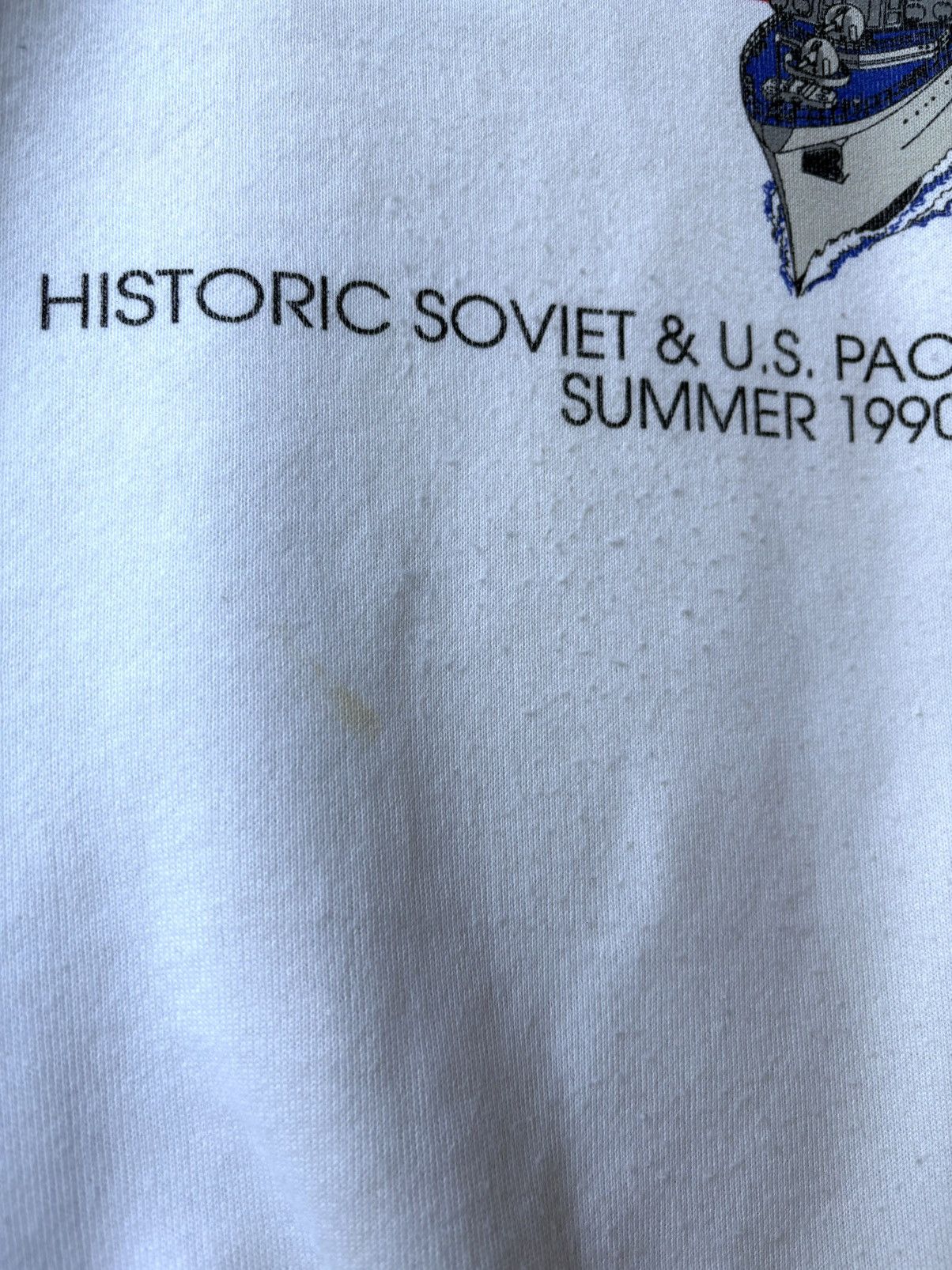 Vintage Vintage 90s Historic Soviet & U.S. Crewneck Sweatshirt Size US XL / EU 56 / 4 - 9 Thumbnail