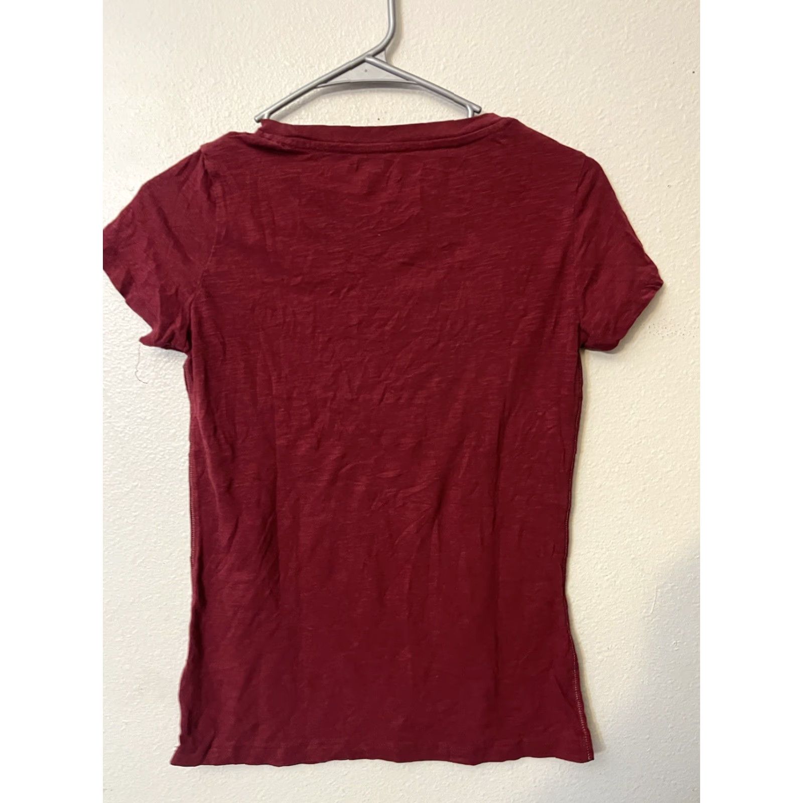 Vintage Aéropostale Logo Shirt Womens M Red Short Sleeve Crew Neck Cotton Blend Knit 60s Vintage? Size M / US 6-8 / IT 42-44 - 2 Thumbnail