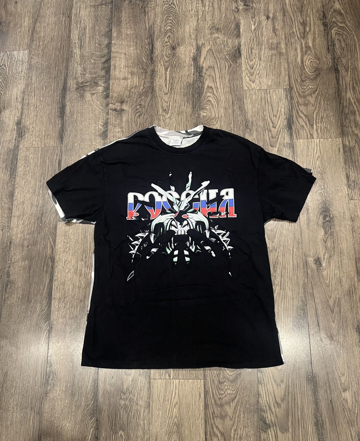 Vetements SS18 Vetements Zurich Antwerp Deconstructed Split Tshirt