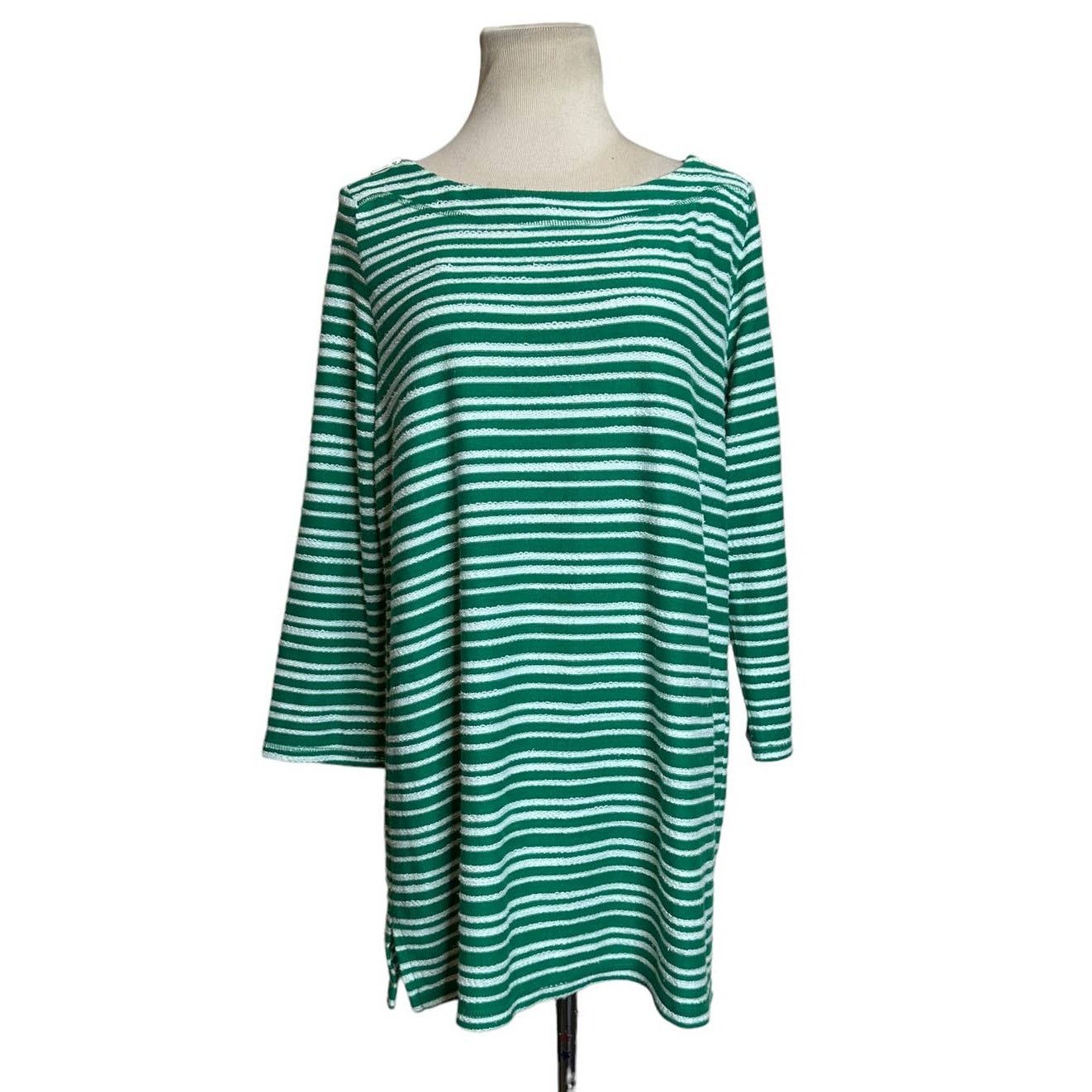 Liz Claiborne Liz Claiborne stripes knit tunic top size Medium Size M / US 6-8 / IT 42-44 - 1 Thumbnail
