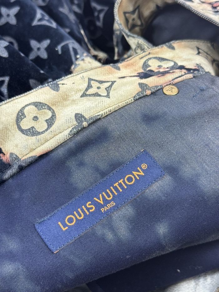 Louis Vuitton Monogram Print Faded Denim Size US 36 / EU 52 - 9 Thumbnail