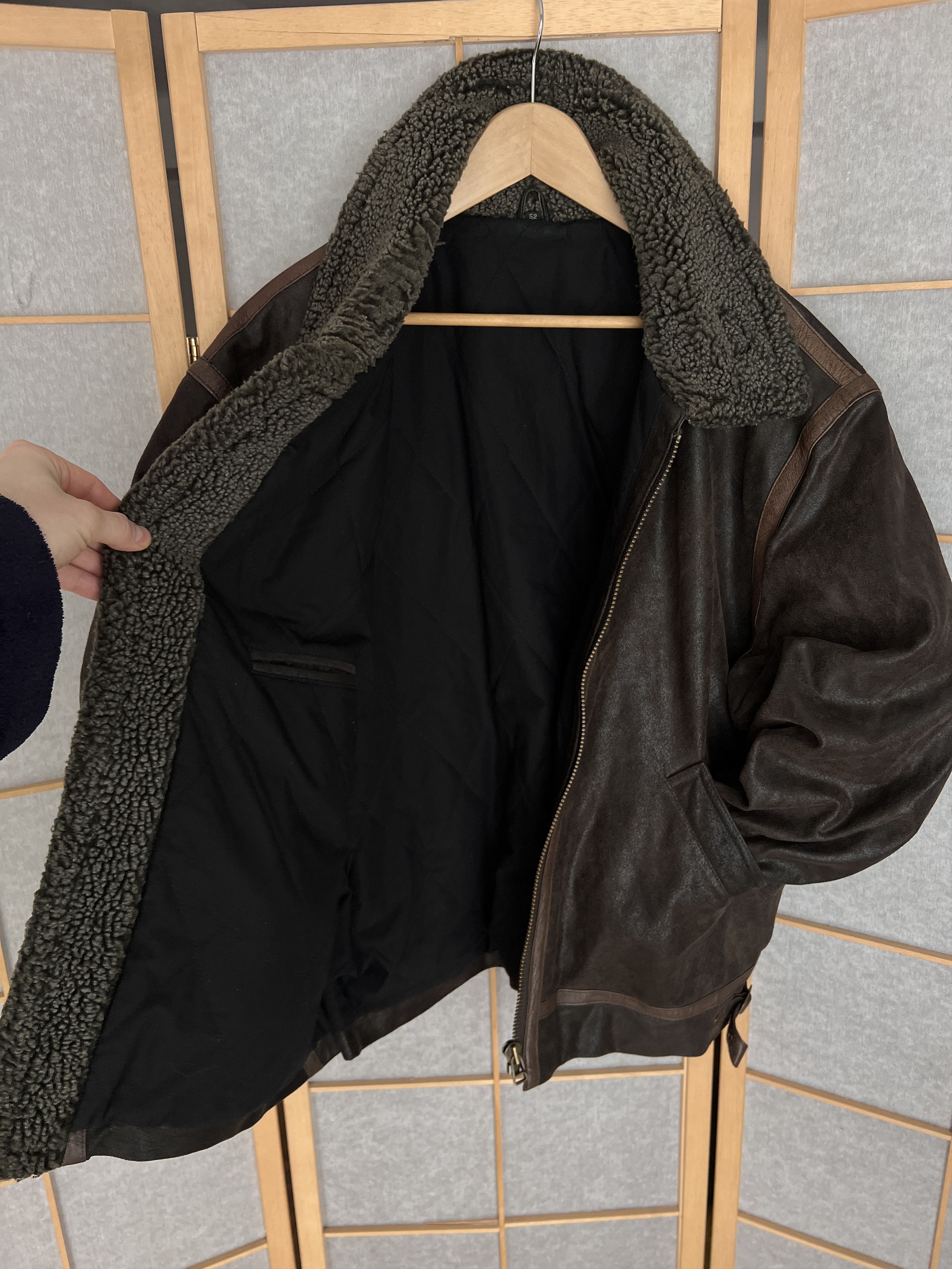 Genuine Leather 14th Addiction Yohji Yamamoto style leather aviator jacket Size US XL / EU 56 / 4 - 15 Thumbnail