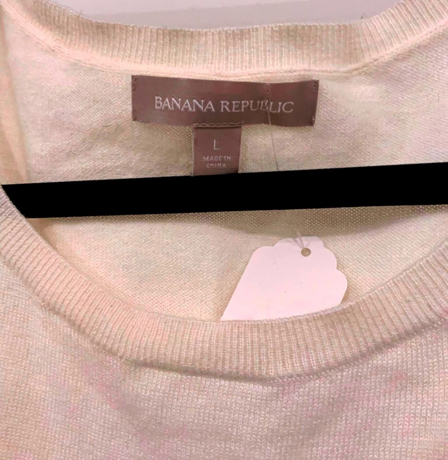 Banana Republic Banana Republic Soft Cream Long Sleeve Shirt - Size L Size L / US 10 / IT 46 - 3 Thumbnail