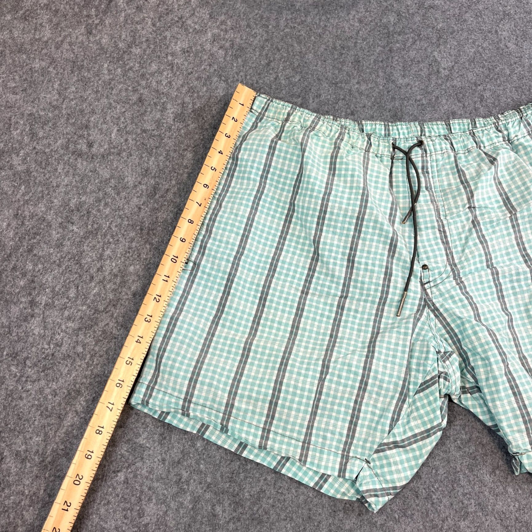 G-Star G-Star Mens Swimming Shorts Trunks 2XL Green Check Plaid Swimwear Shorts Bottom Boys? Size US 39 - 3 Thumbnail
