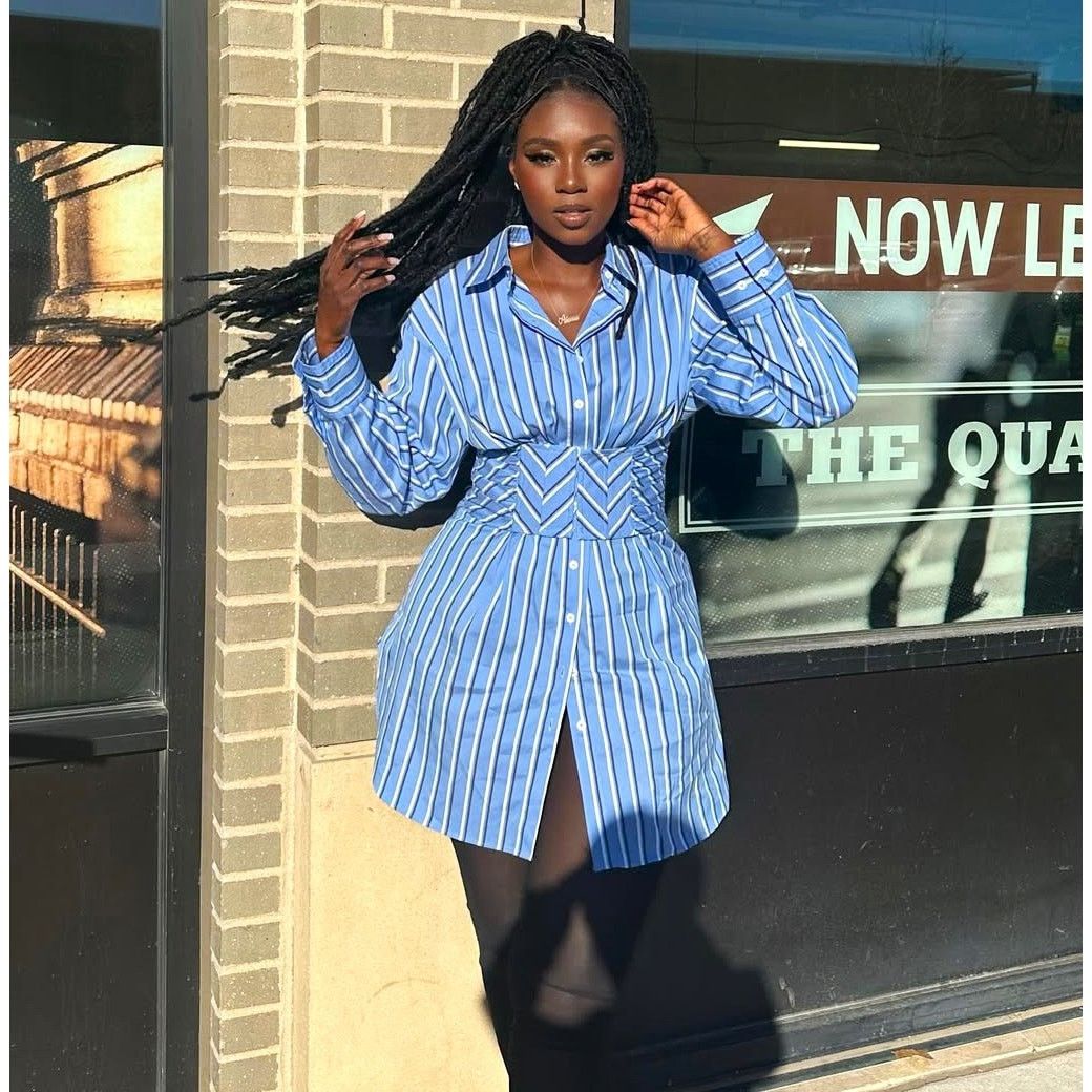 Zara ZARA Corset Waist Striped Shirt Dress NWT Size M / US 6-8 / IT 42-44 - 6 Thumbnail